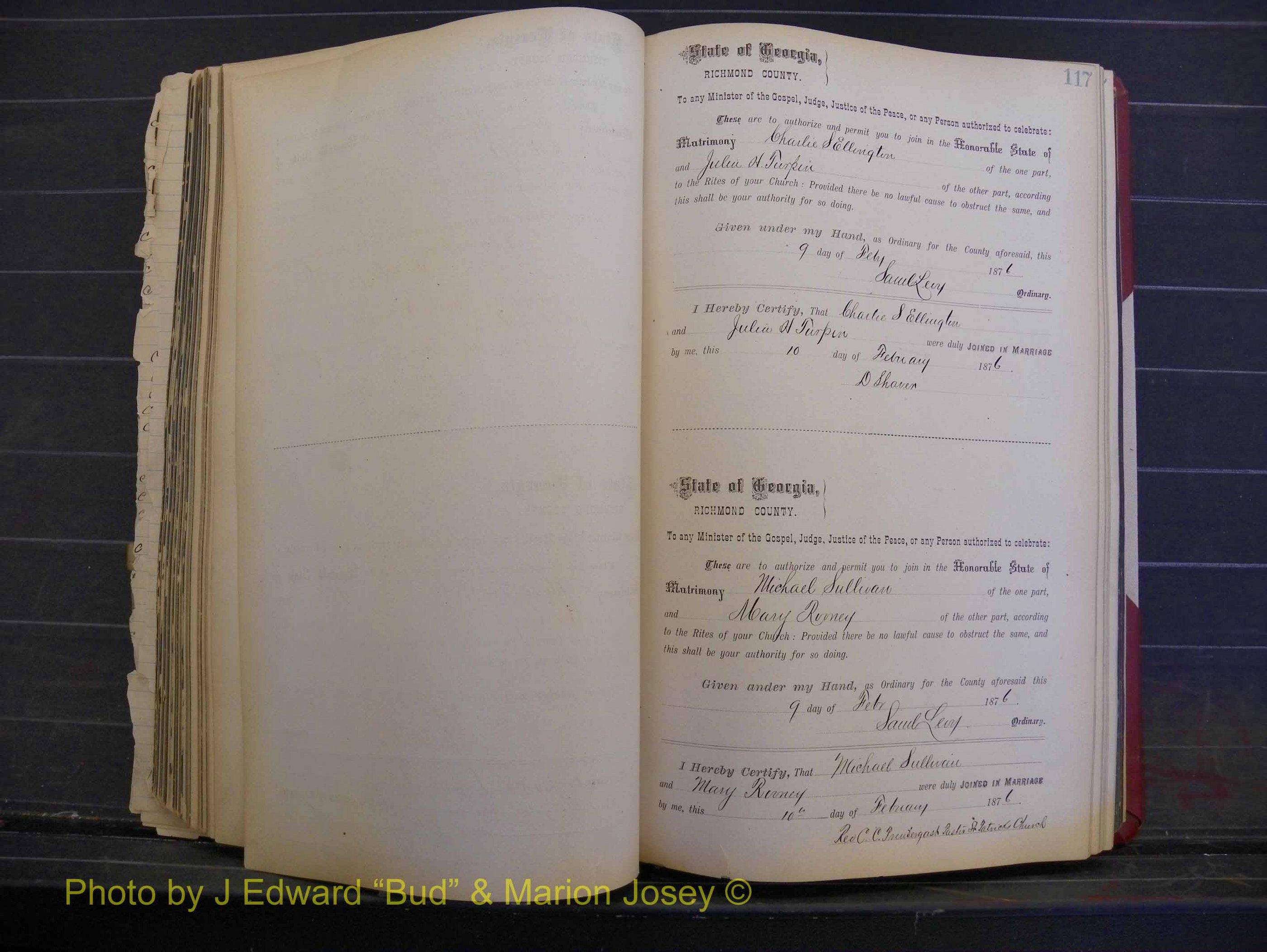 Richmond Marriages, Book I, 1868-1881 P 117.JPG