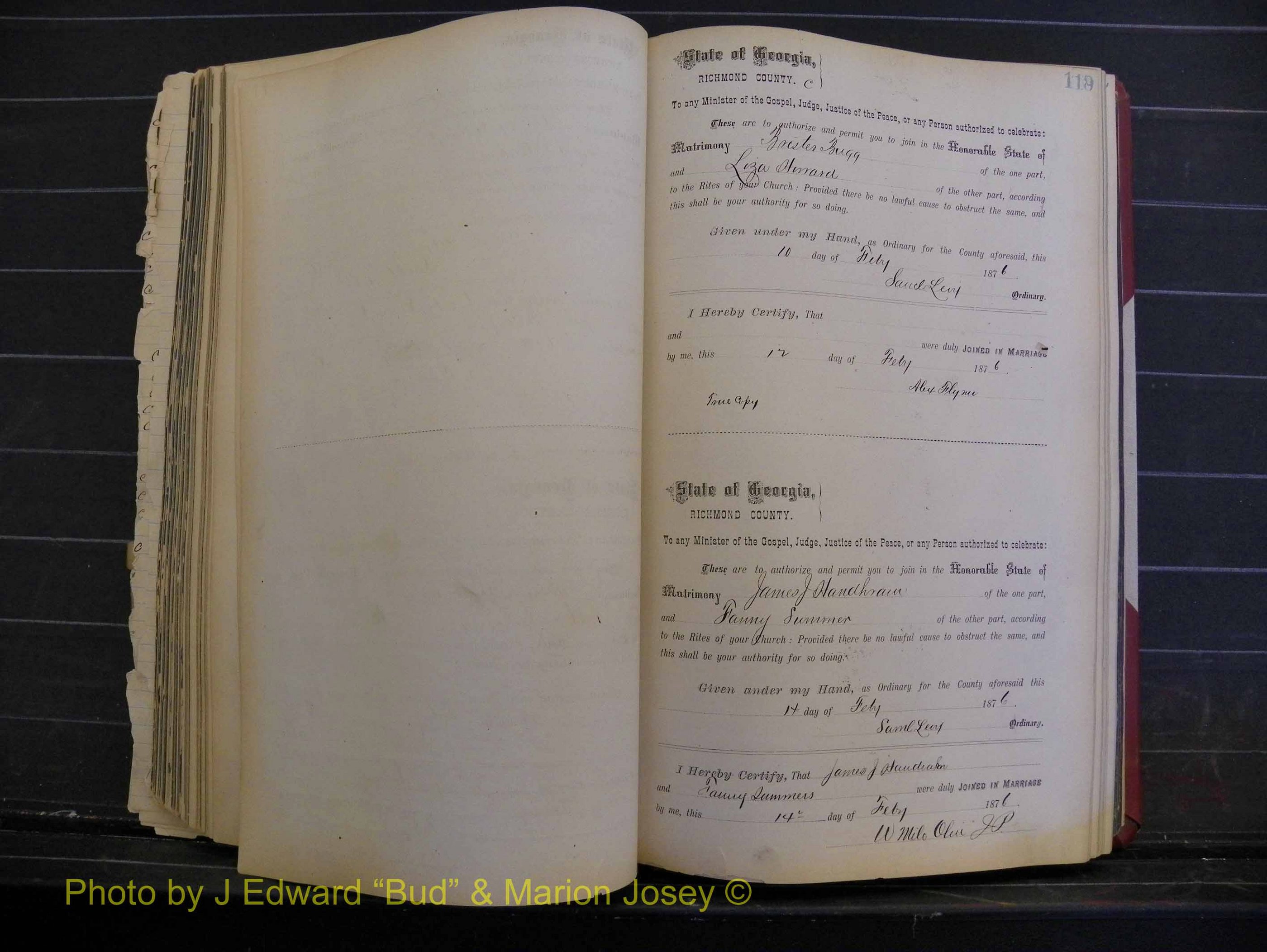 Richmond Marriages, Book I, 1868-1881 P 118.JPG