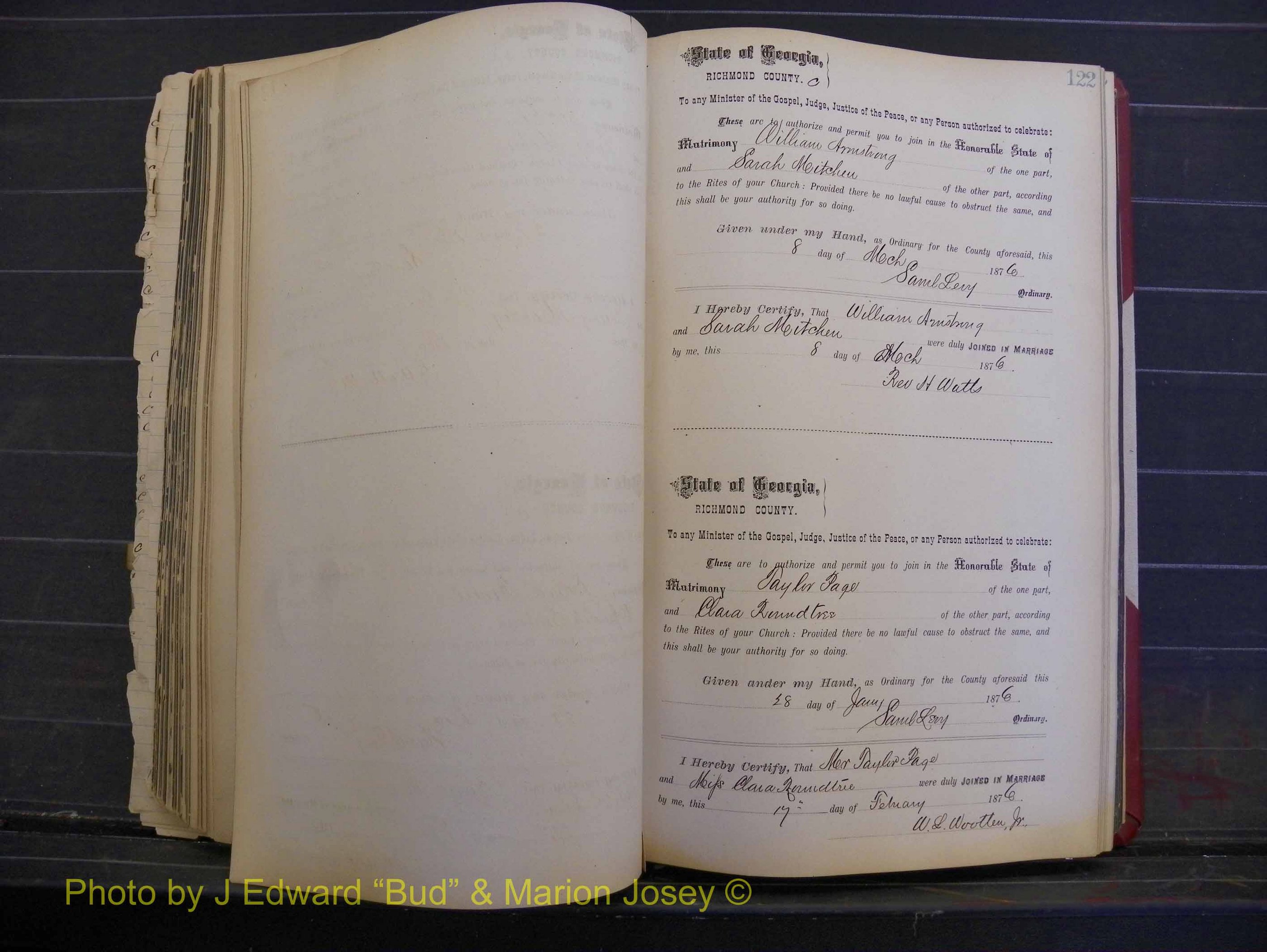 Richmond Marriages, Book I, 1868-1881 P 122.JPG