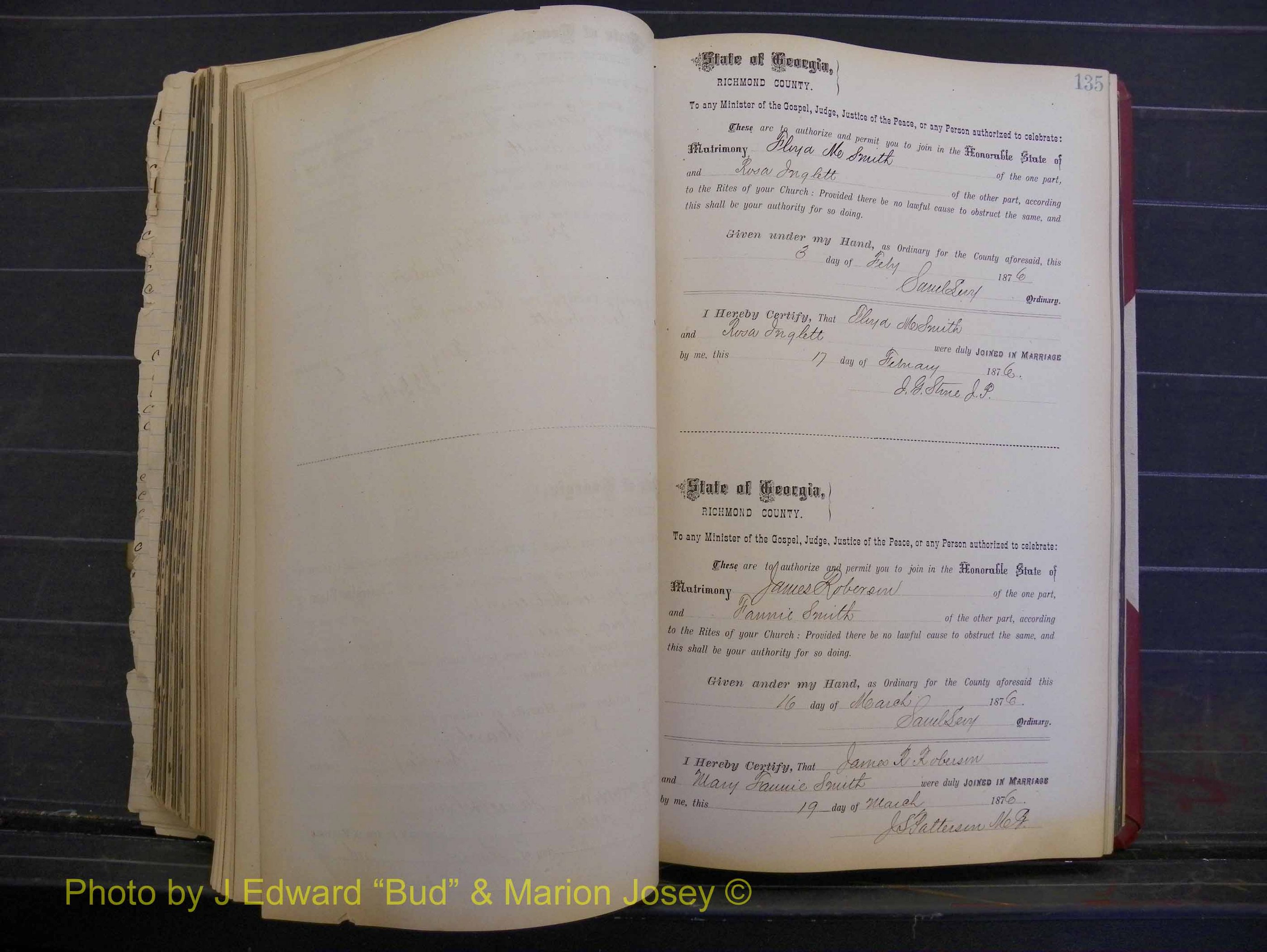 Richmond Marriages, Book I, 1868-1881 P 135.JPG