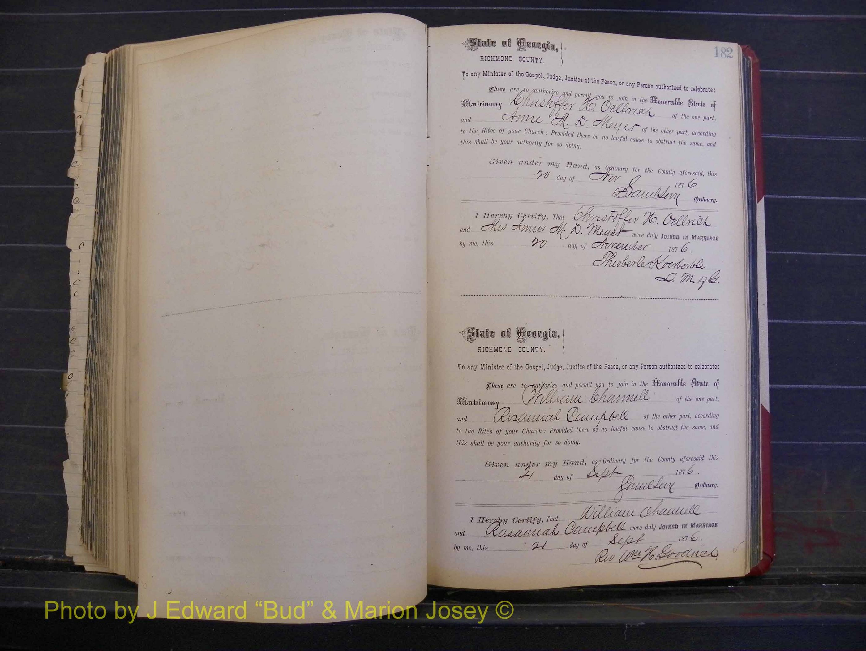 Richmond Marriages, Book I, 1868-1881 P 182.JPG