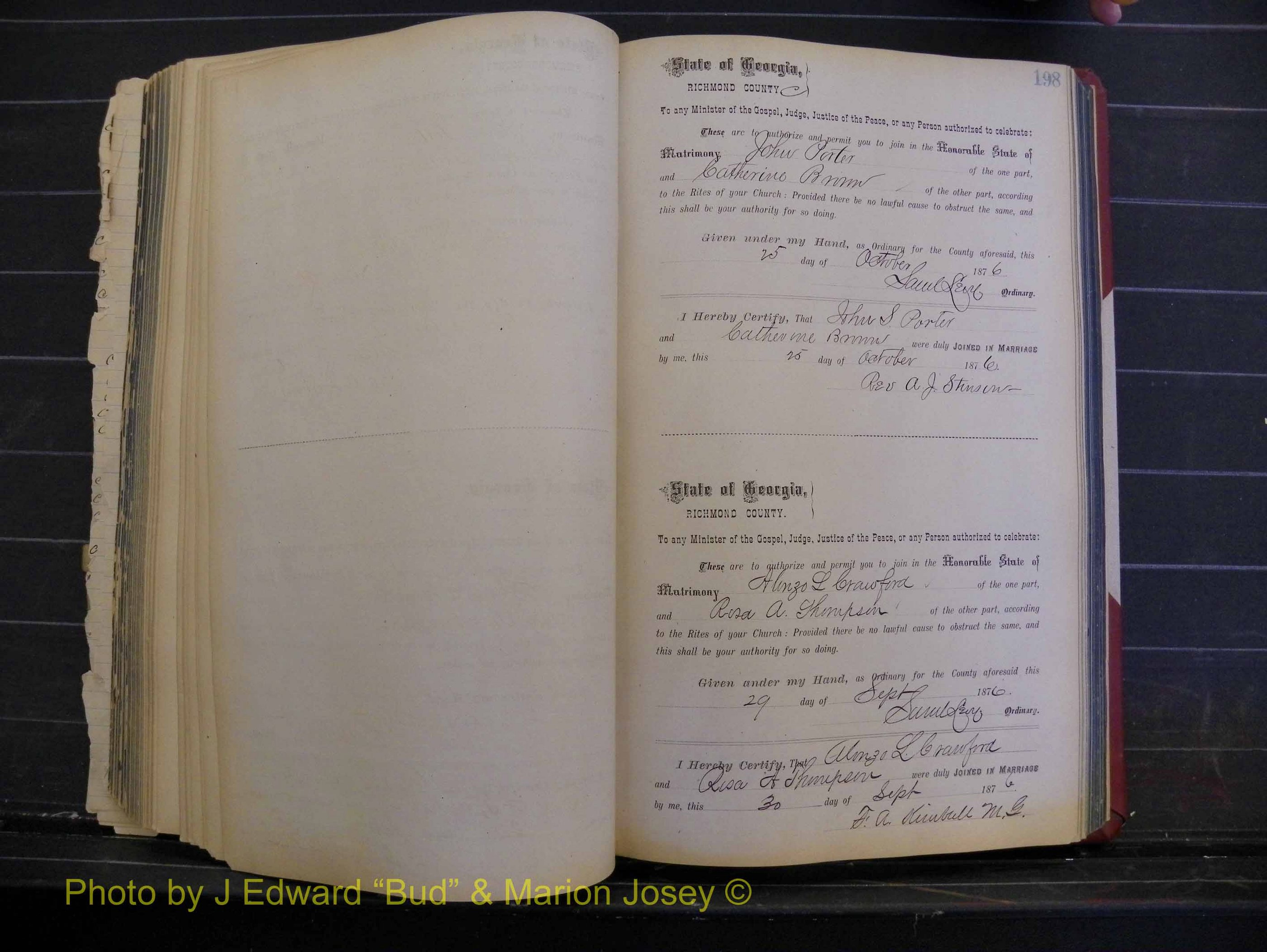 Richmond Marriages, Book I, 1868-1881 P 198.JPG