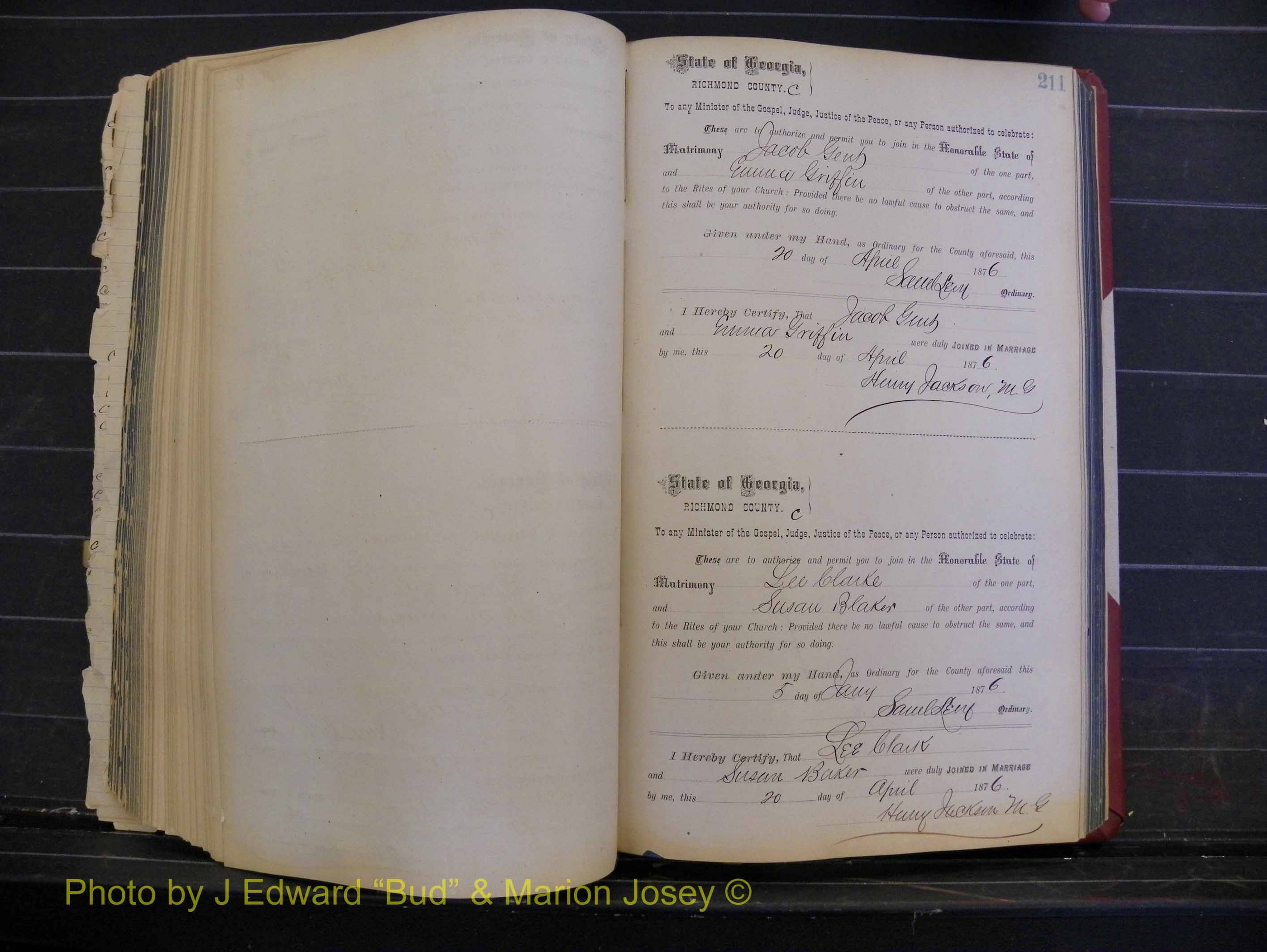 Richmond Marriages, Book I, 1868-1881 P 211.JPG