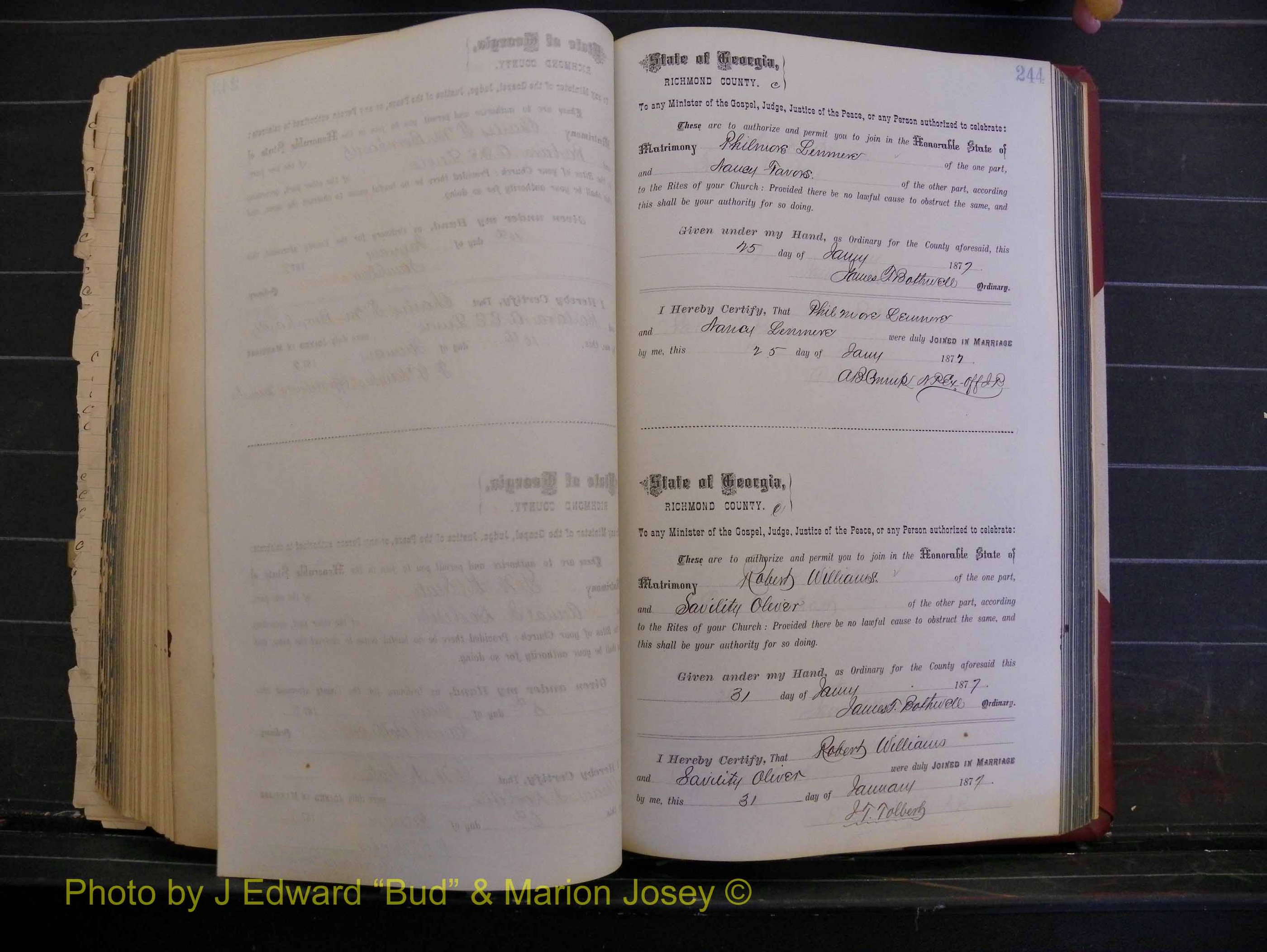 Richmond Marriages, Book I, 1868-1881 P 244.JPG