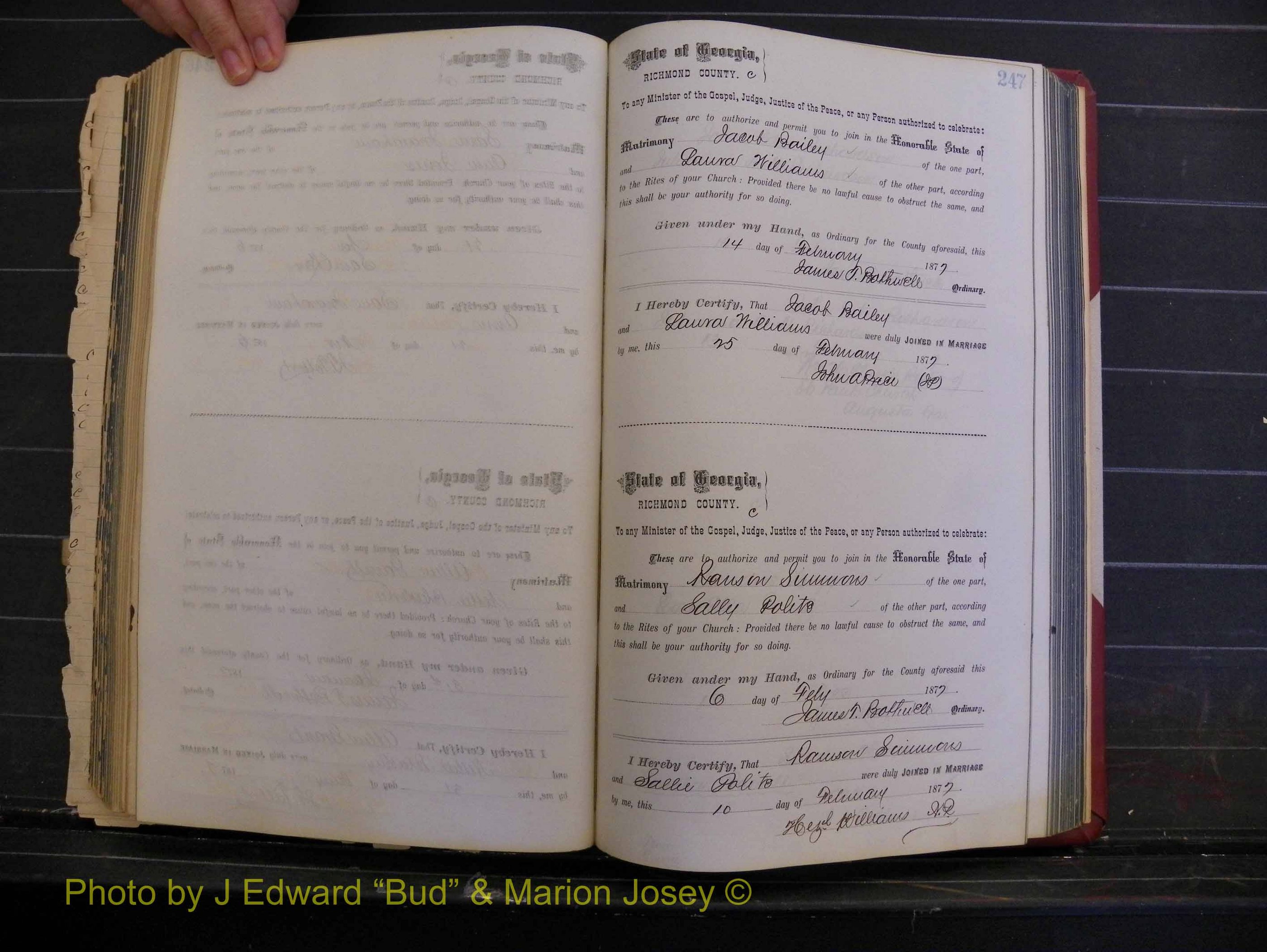 Richmond Marriages, Book I, 1868-1881 P 247.JPG