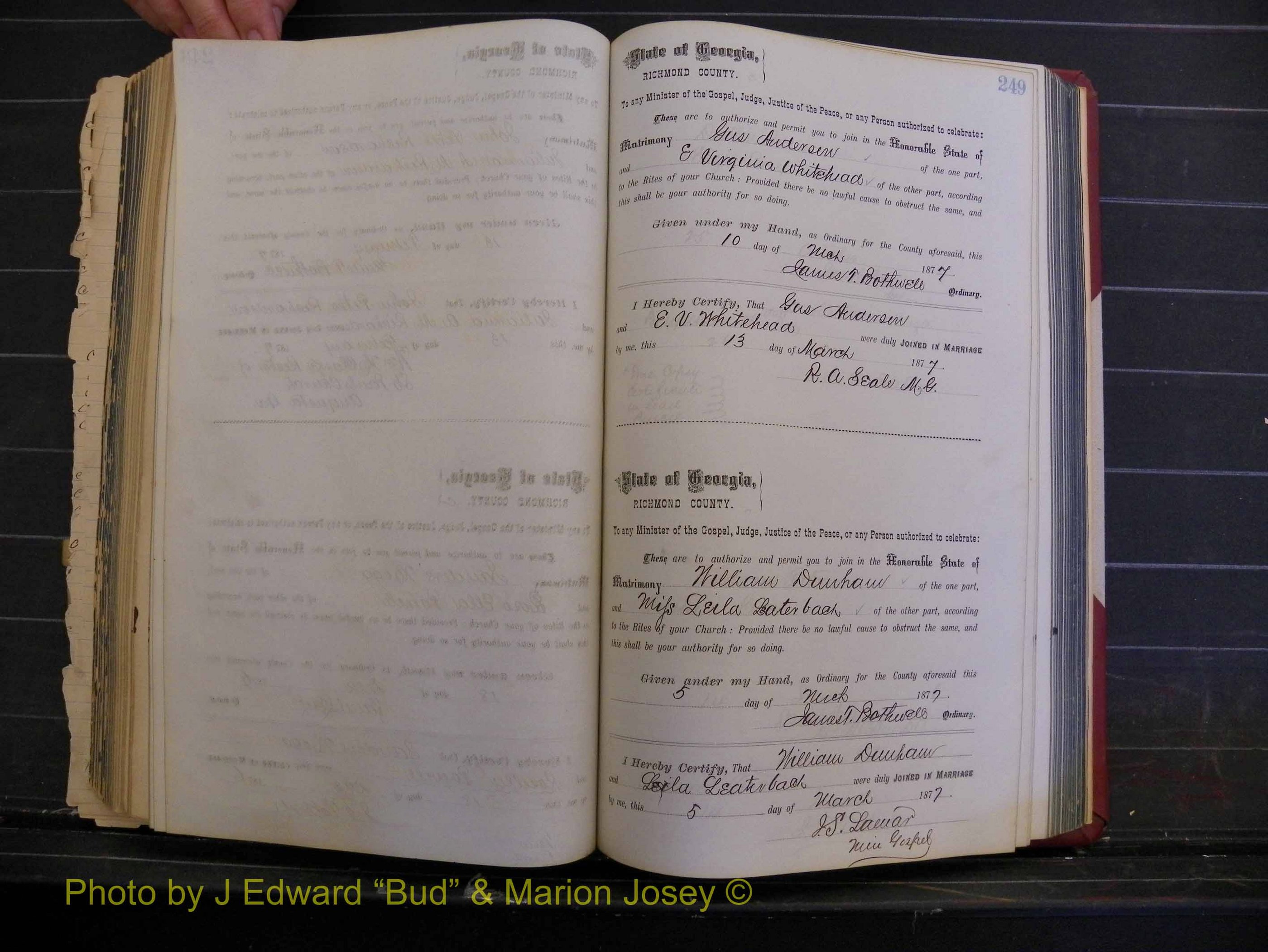 Richmond Marriages, Book I, 1868-1881 P 249.JPG