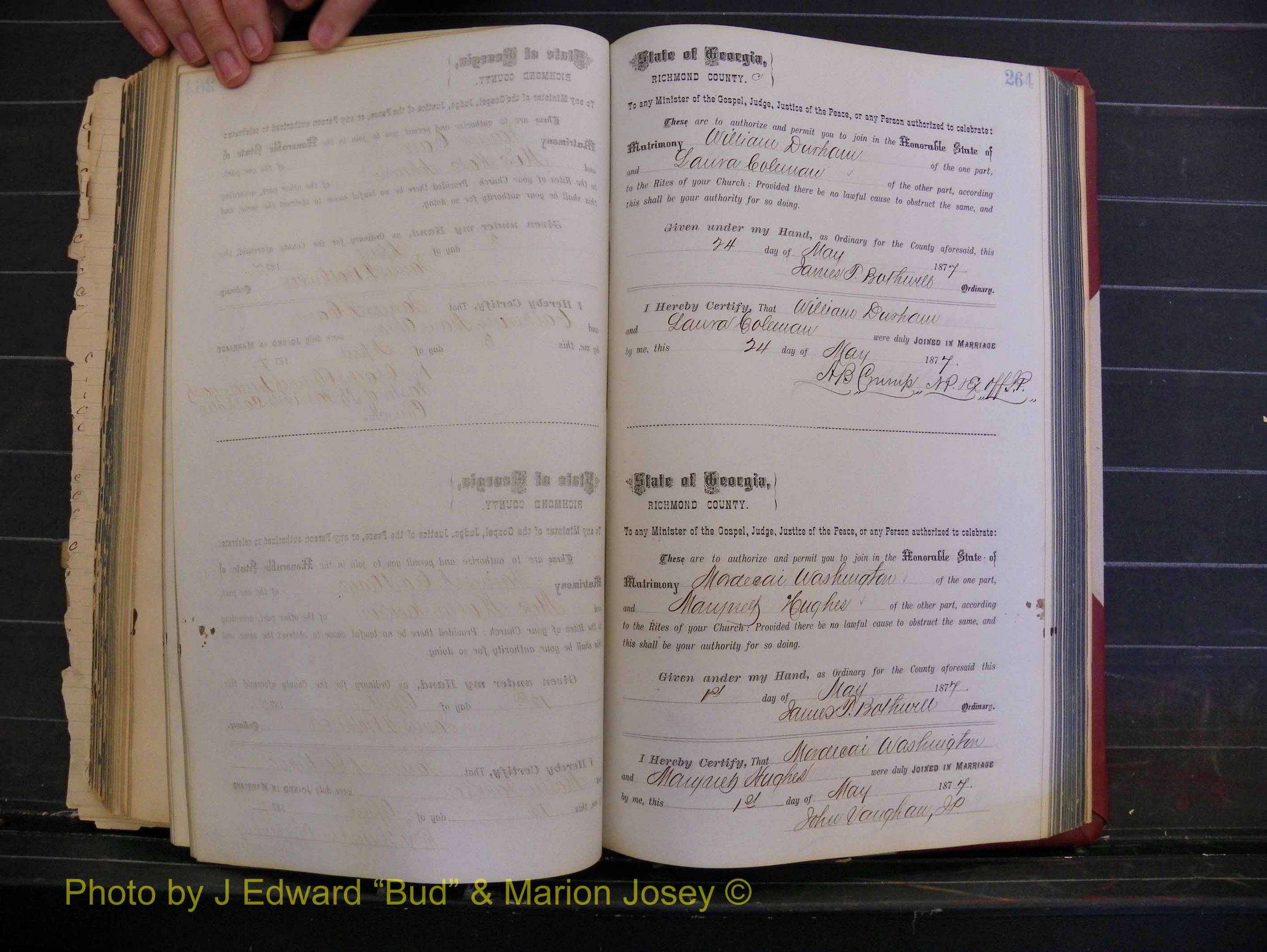 Richmond Marriages, Book I, 1868-1881 P 264.JPG