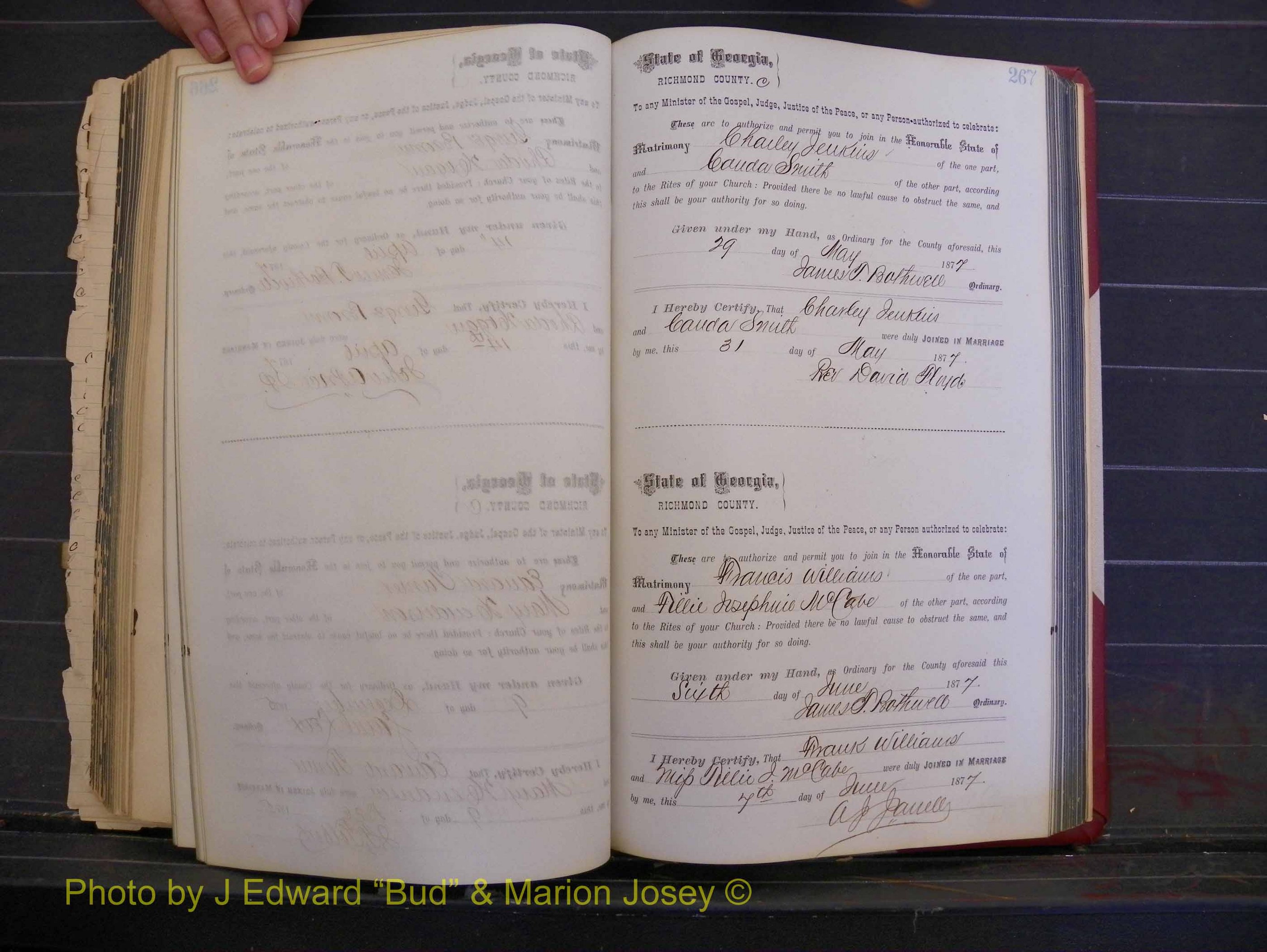 Richmond Marriages, Book I, 1868-1881 P 267.JPG