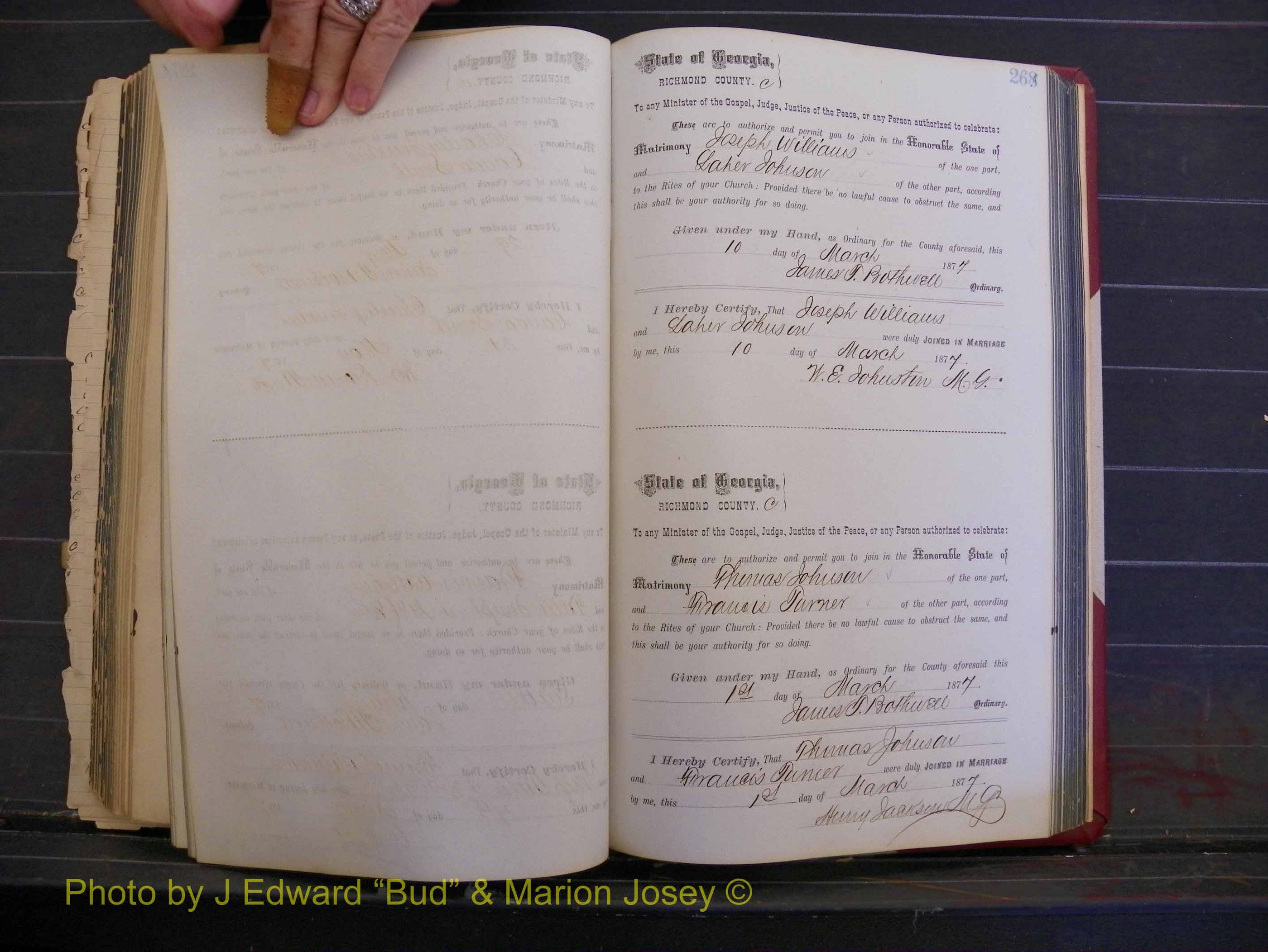 Richmond Marriages, Book I, 1868-1881 P 268.JPG