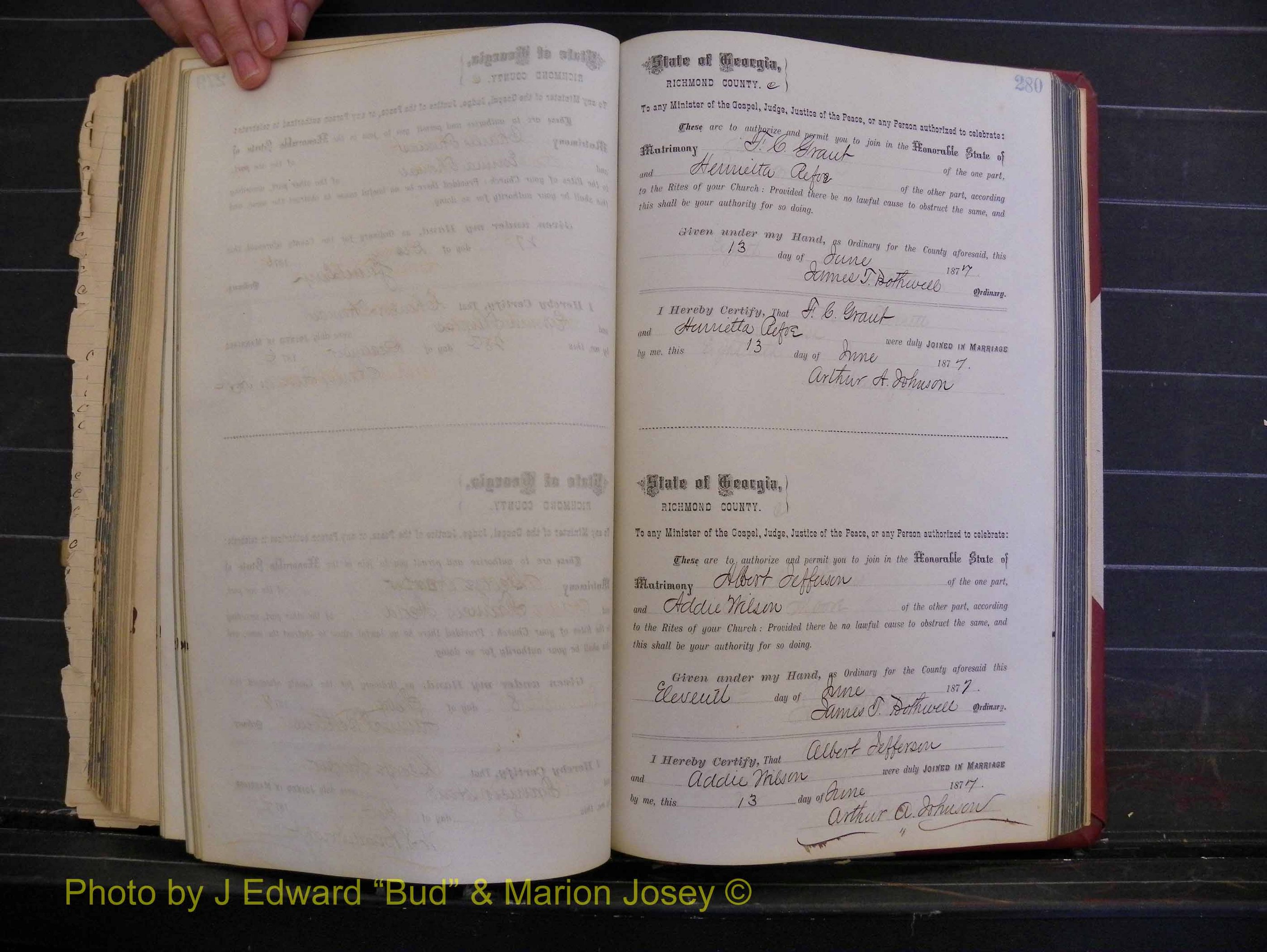 Richmond Marriages, Book I, 1868-1881 P 280.JPG
