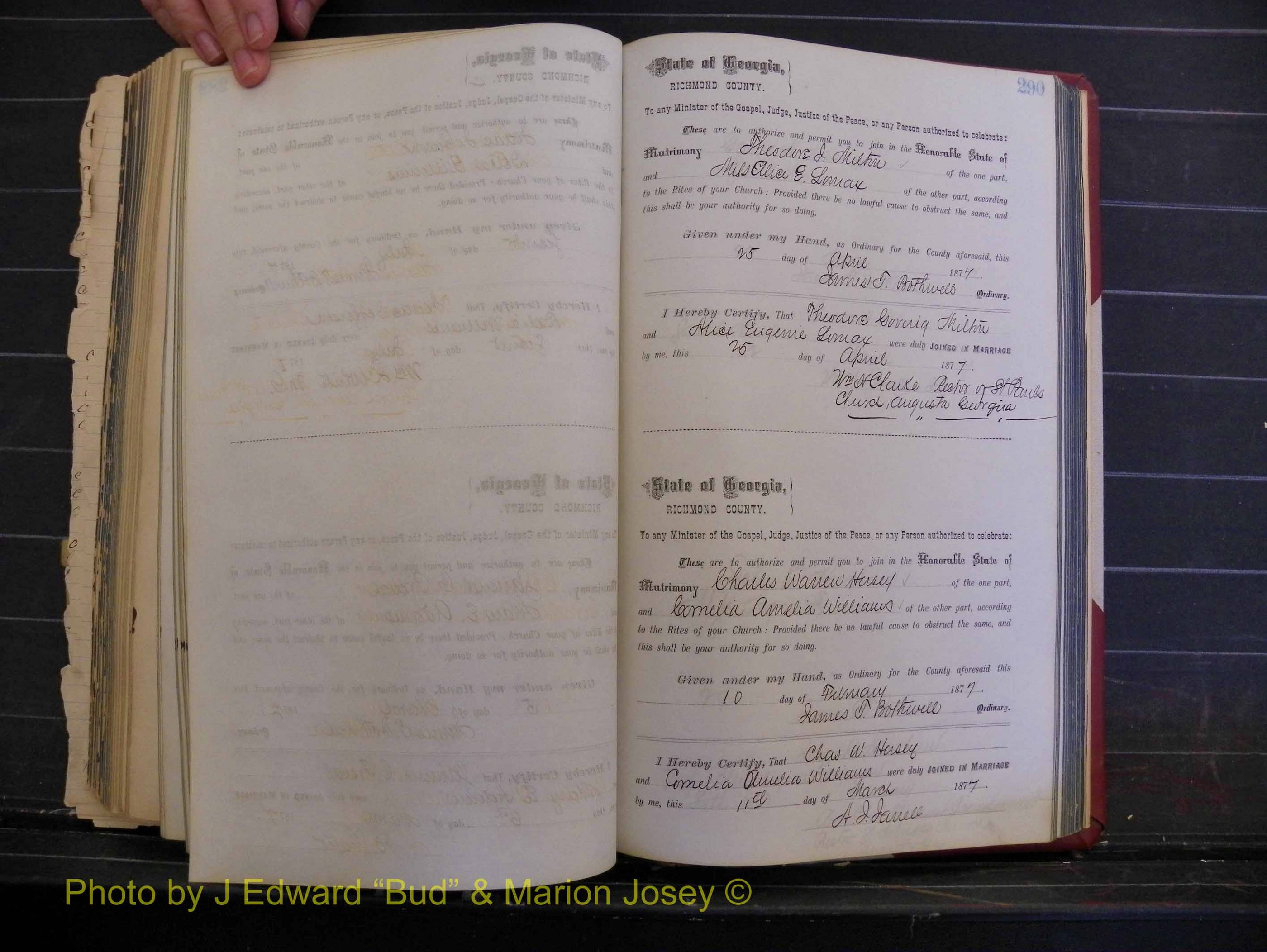Richmond Marriages, Book I, 1868-1881 P 290.JPG