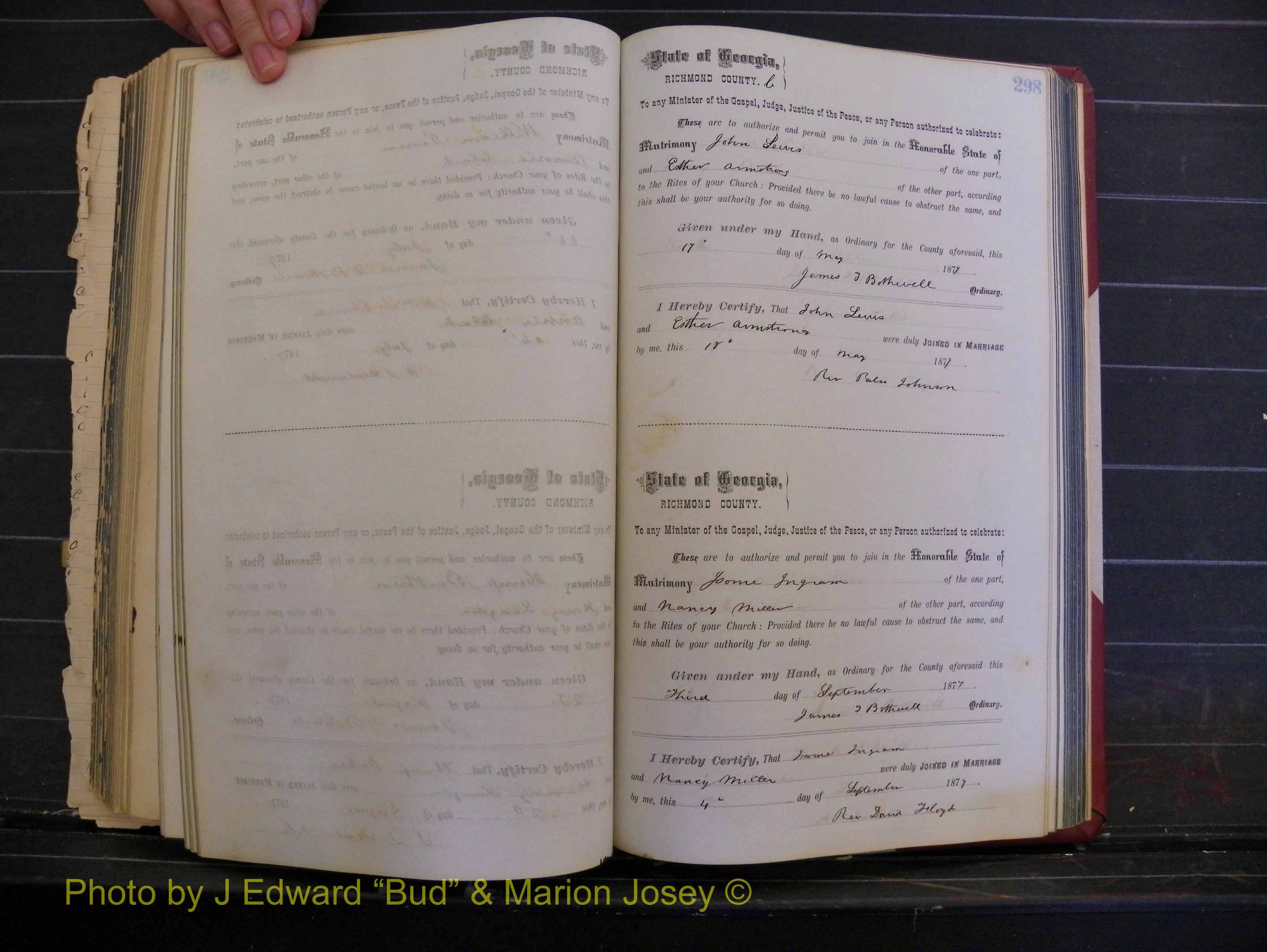 Richmond Marriages, Book I, 1868-1881 P 298.JPG