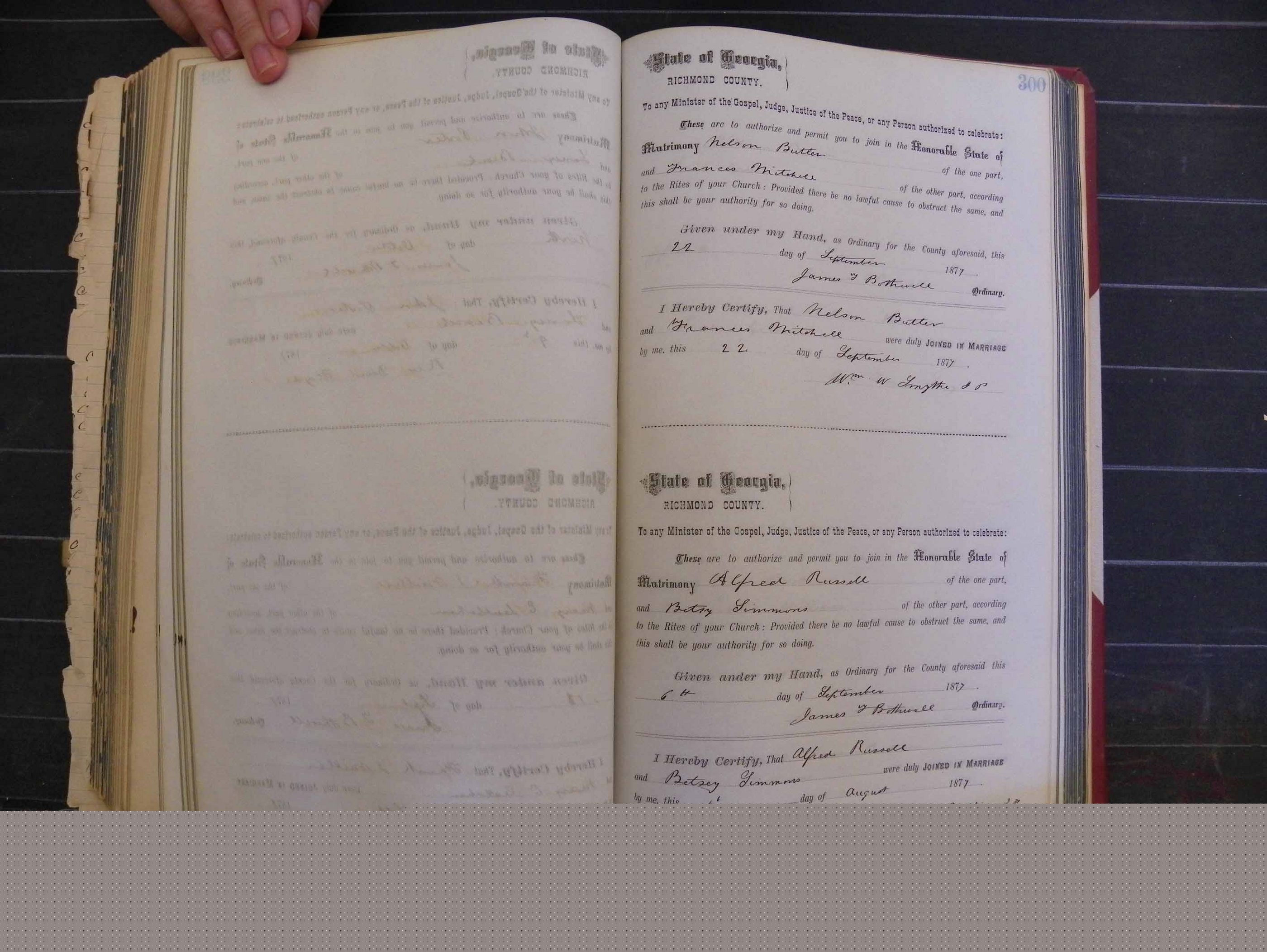 Richmond Marriages, Book I, 1868-1881 P 300.JPG