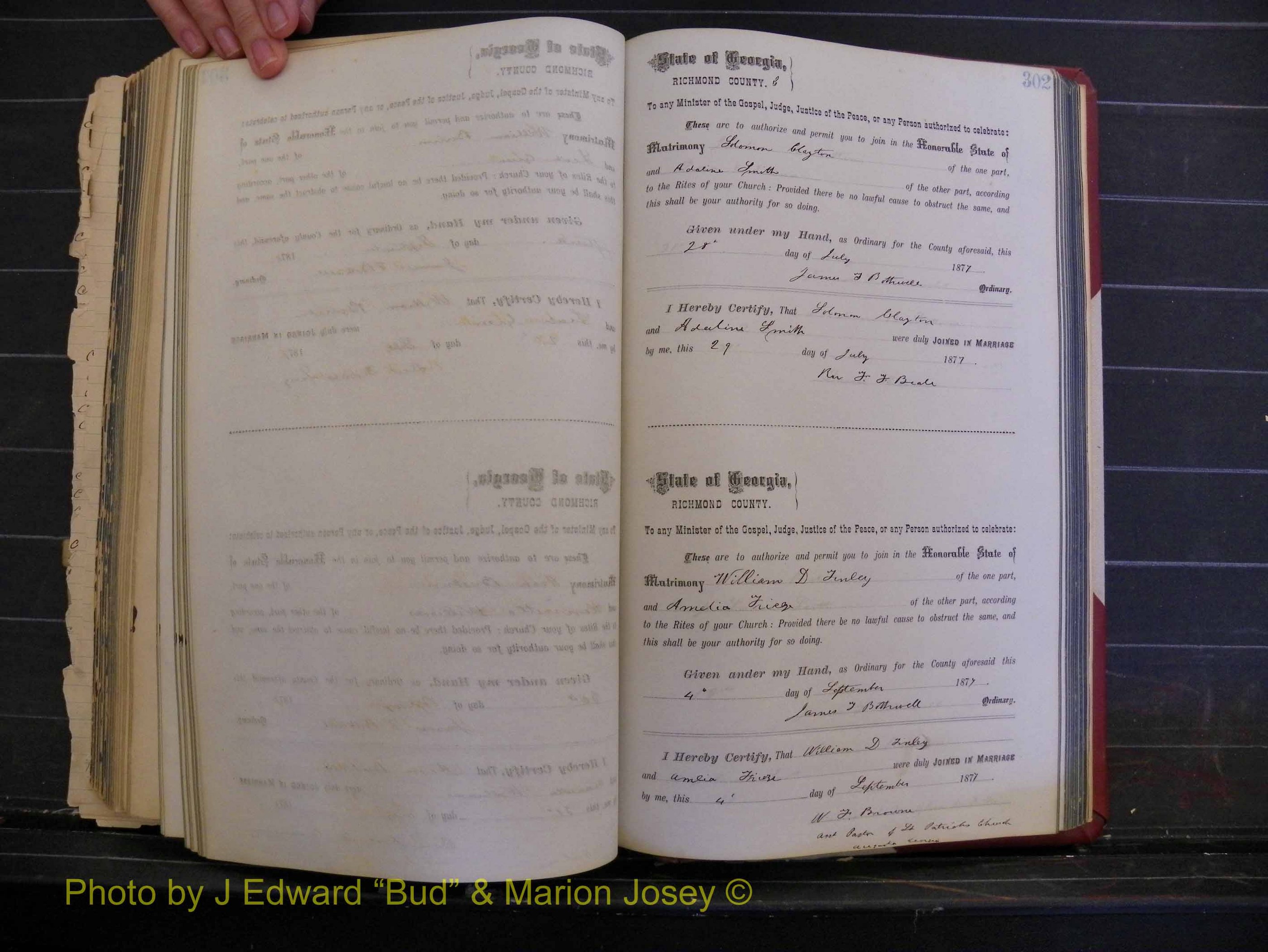 Richmond Marriages, Book I, 1868-1881 P 302.JPG