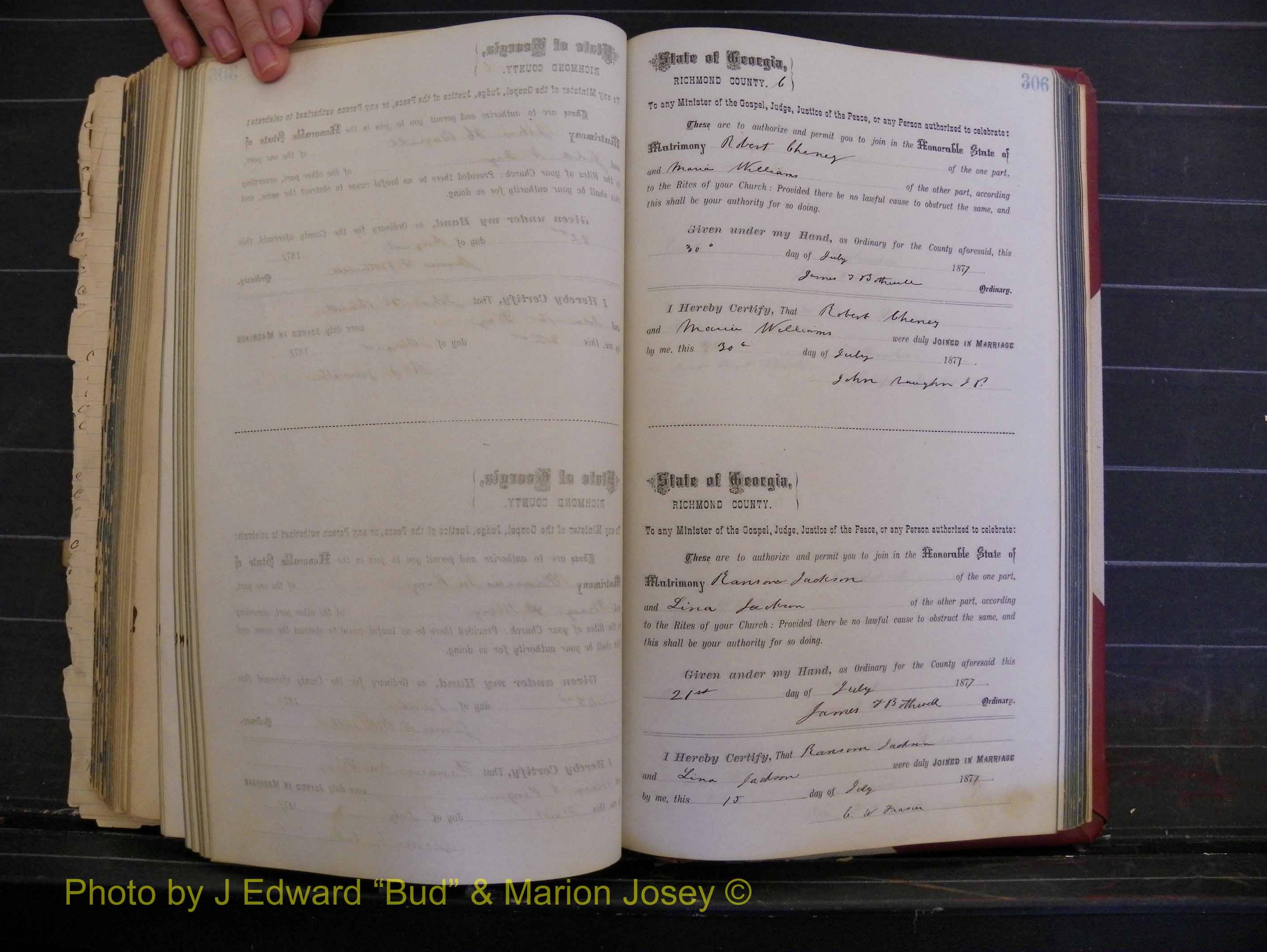 Richmond Marriages, Book I, 1868-1881 P 306.JPG