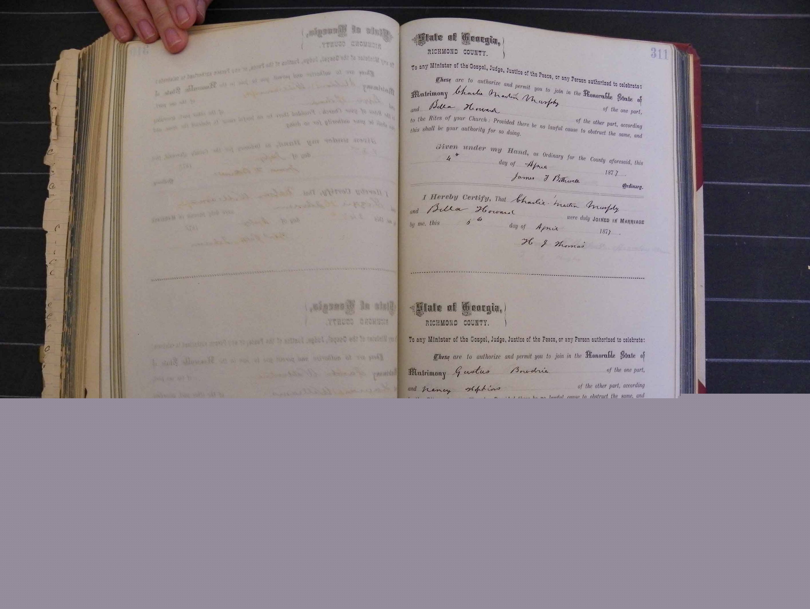 Richmond Marriages, Book I, 1868-1881 P 311.JPG