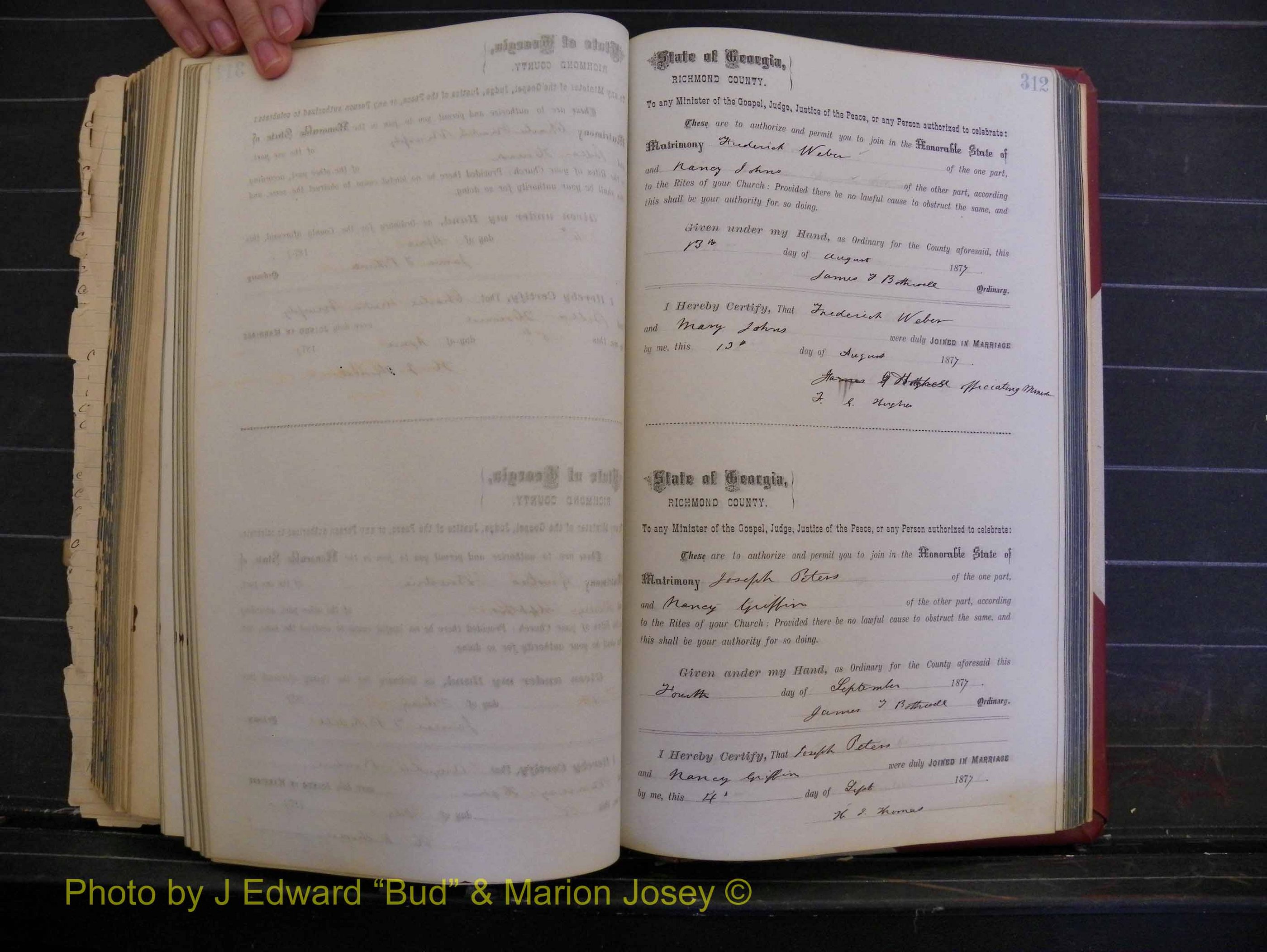 Richmond Marriages, Book I, 1868-1881 P 312.JPG