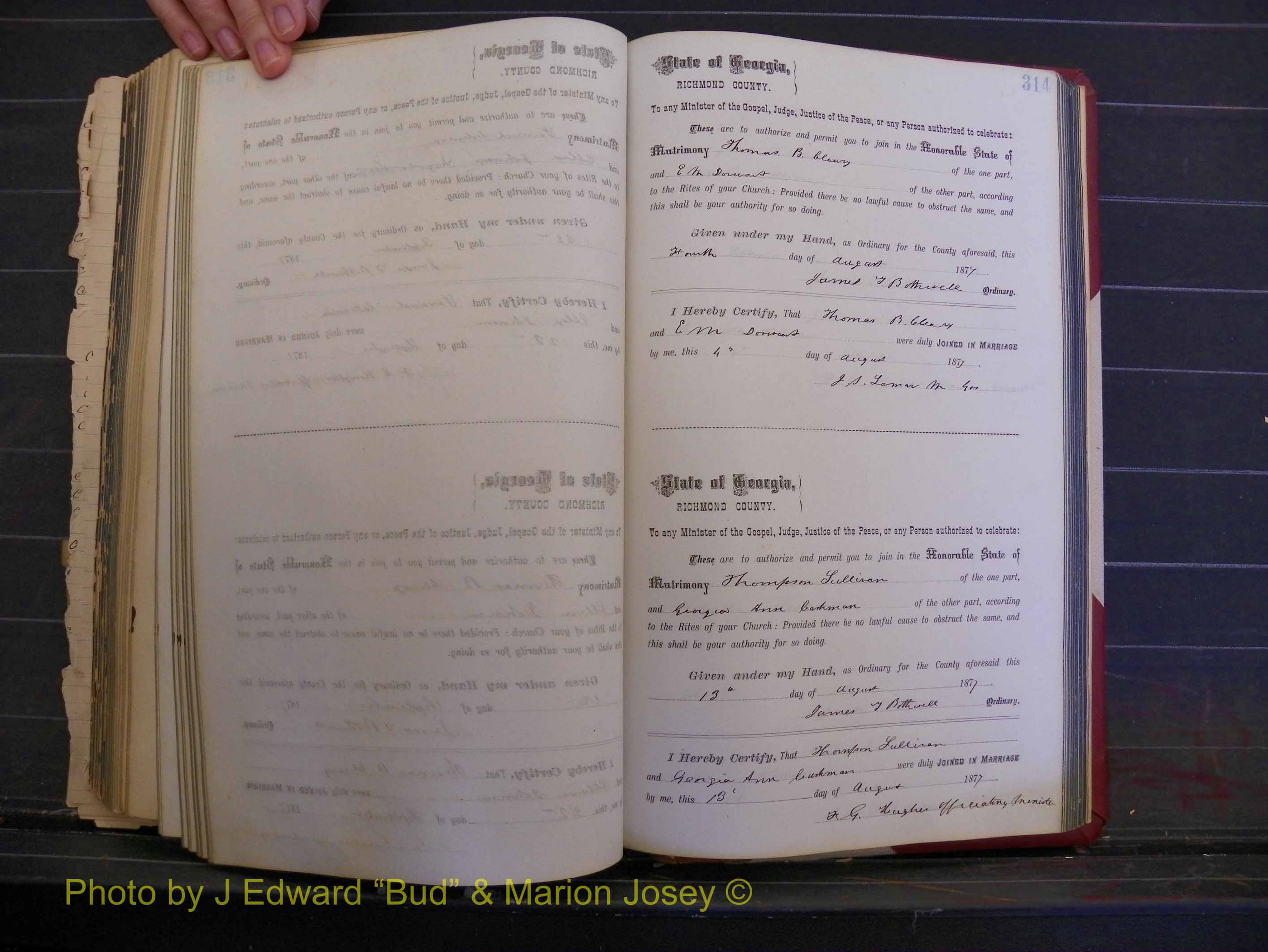 Richmond Marriages, Book I, 1868-1881 P 314.JPG