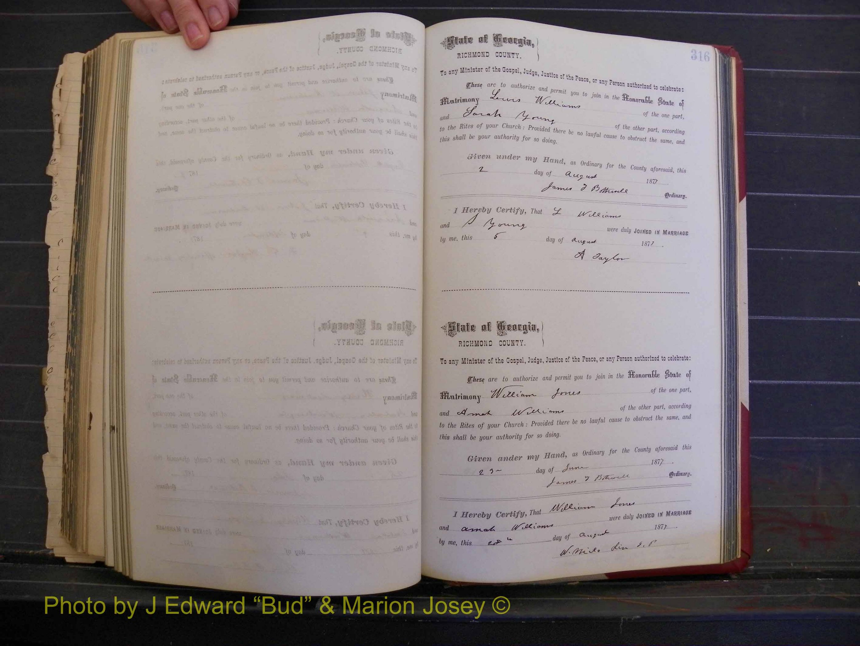 Richmond Marriages, Book I, 1868-1881 P 316.JPG