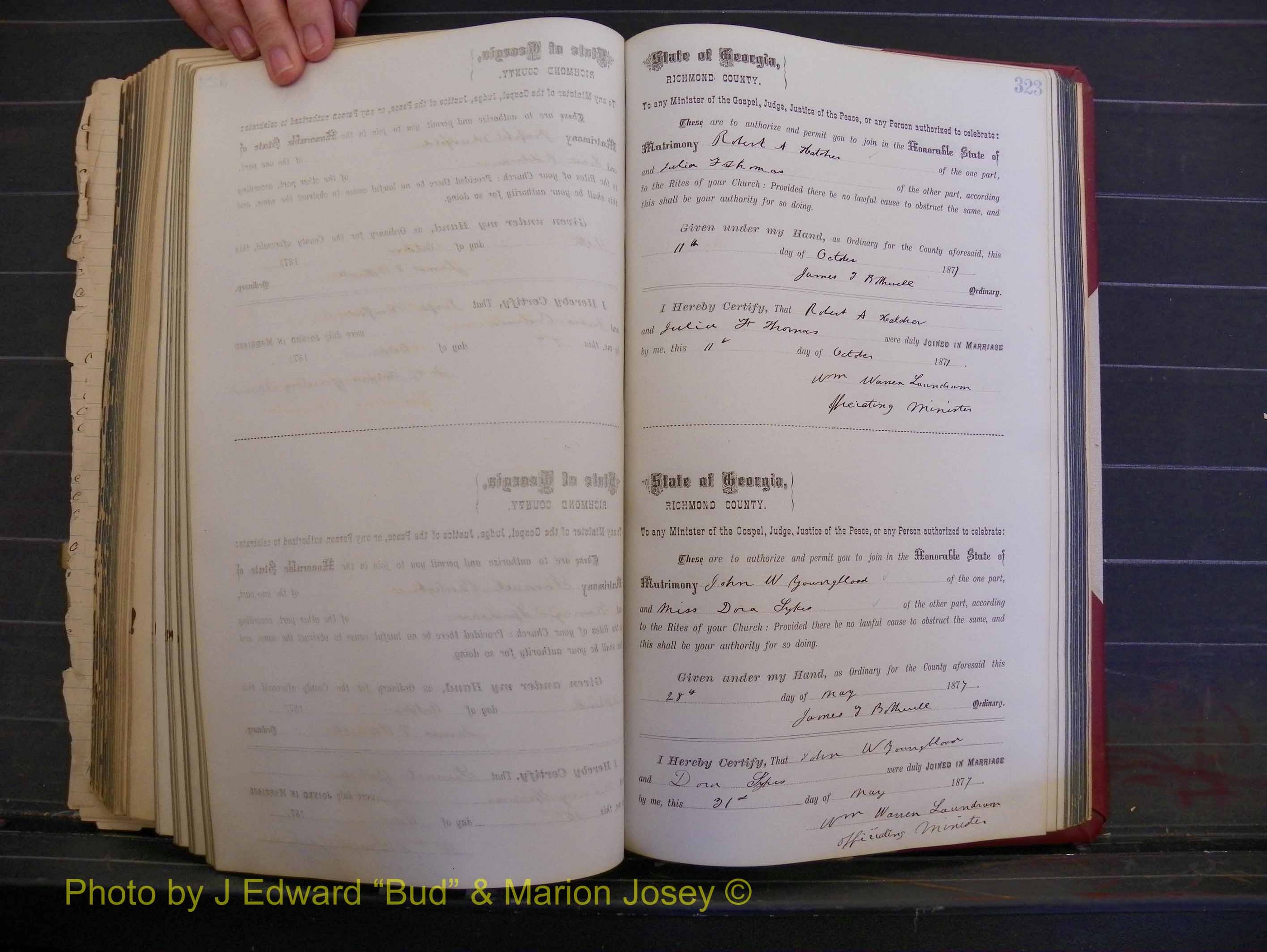 Richmond Marriages, Book I, 1868-1881 P 323.JPG