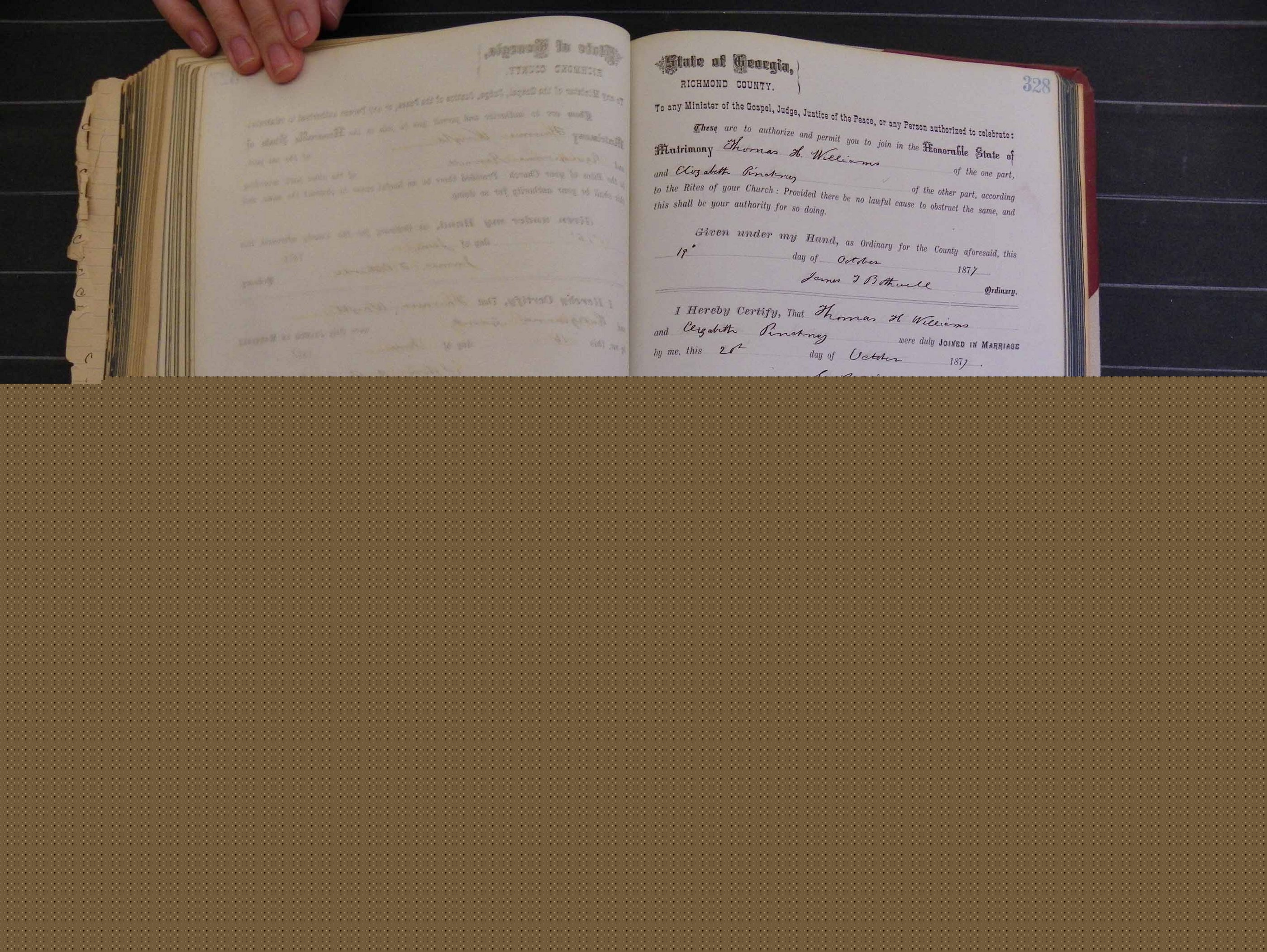 Richmond Marriages, Book I, 1868-1881 P 328.JPG