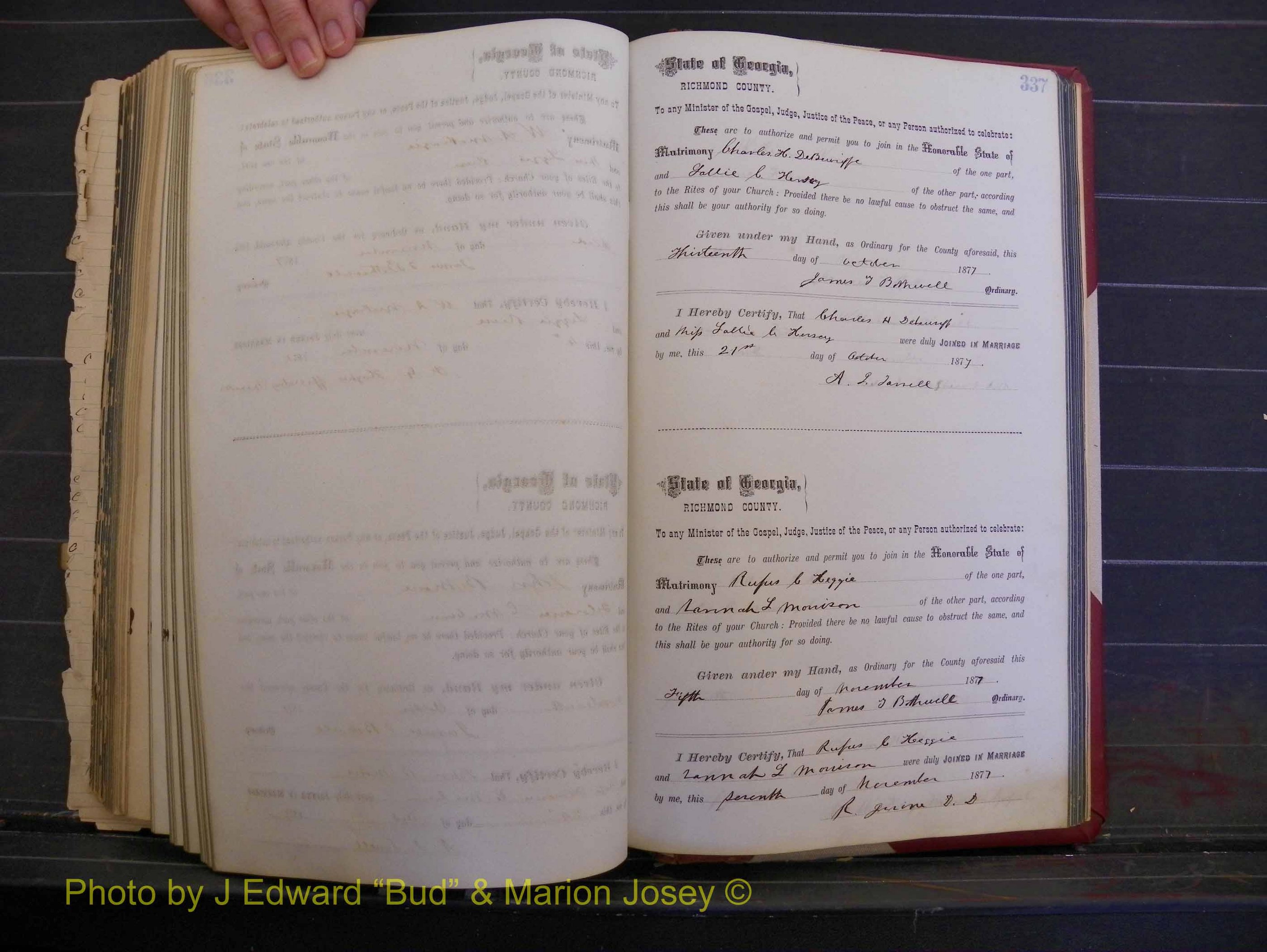 Richmond Marriages, Book I, 1868-1881 P 337.JPG