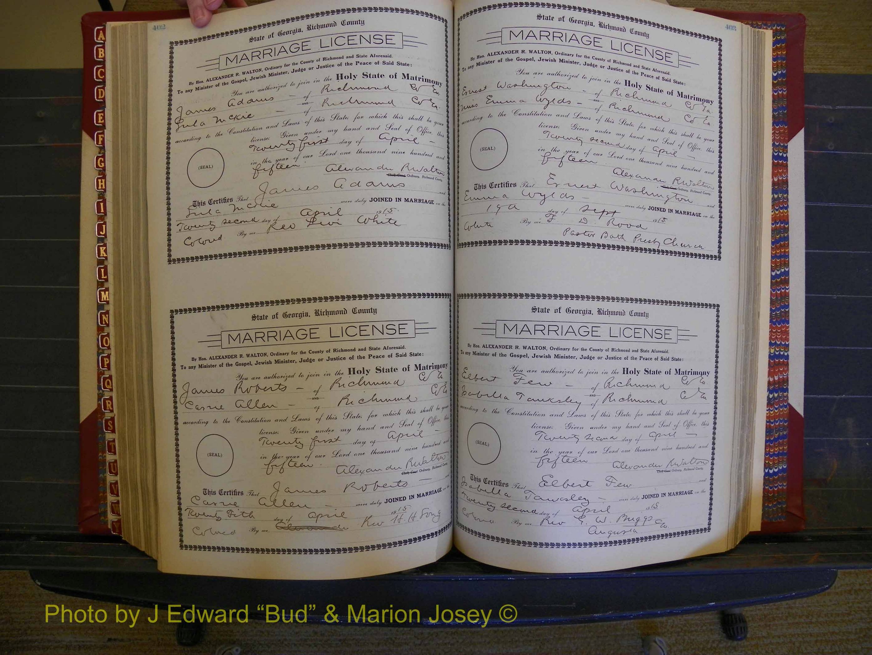 Richmond Marriages, Book II, 1914-1915 P P 402-403.JPG