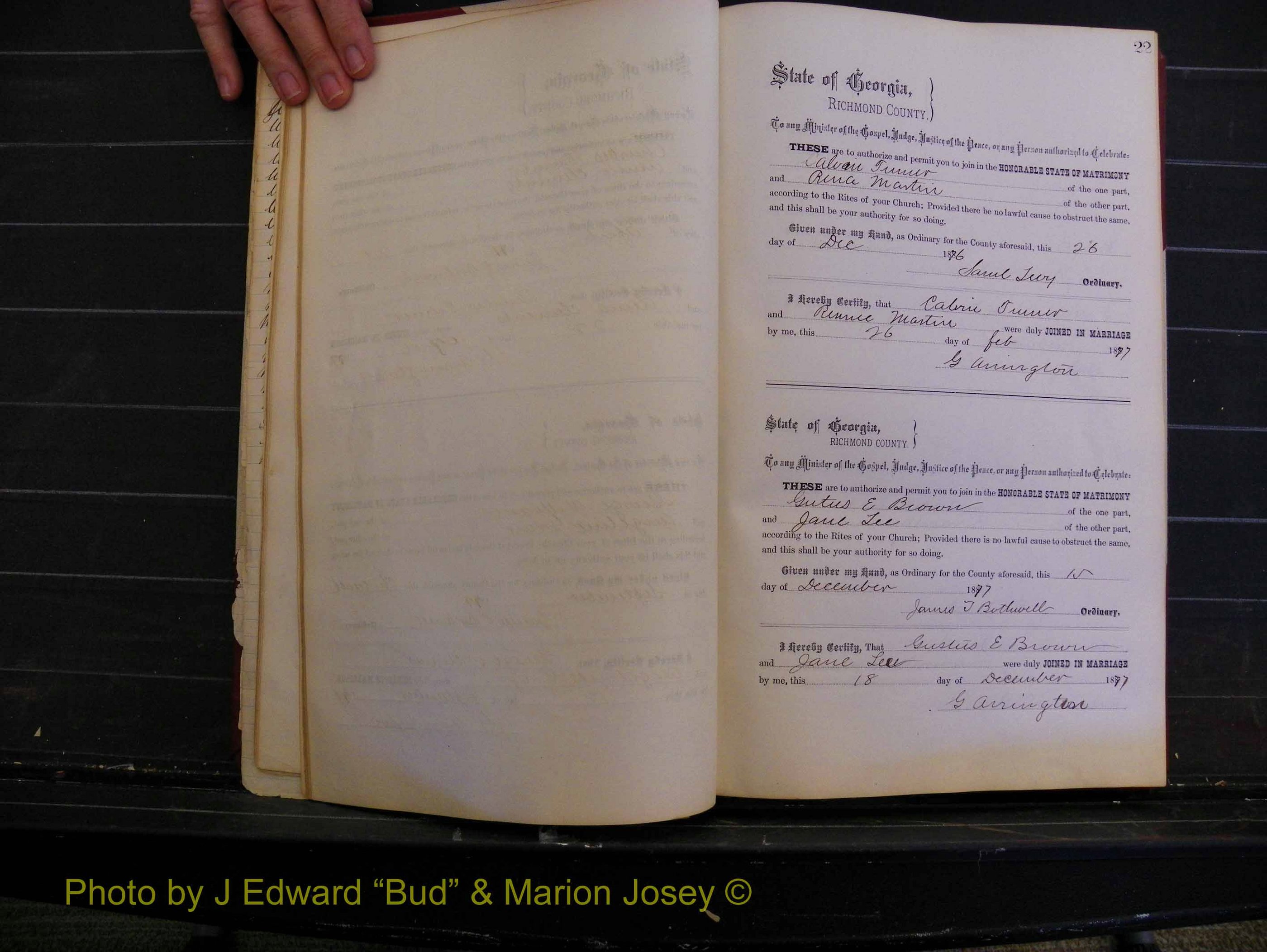 Richmond Marriages, Book K, 1876-1882 P 022.JPG