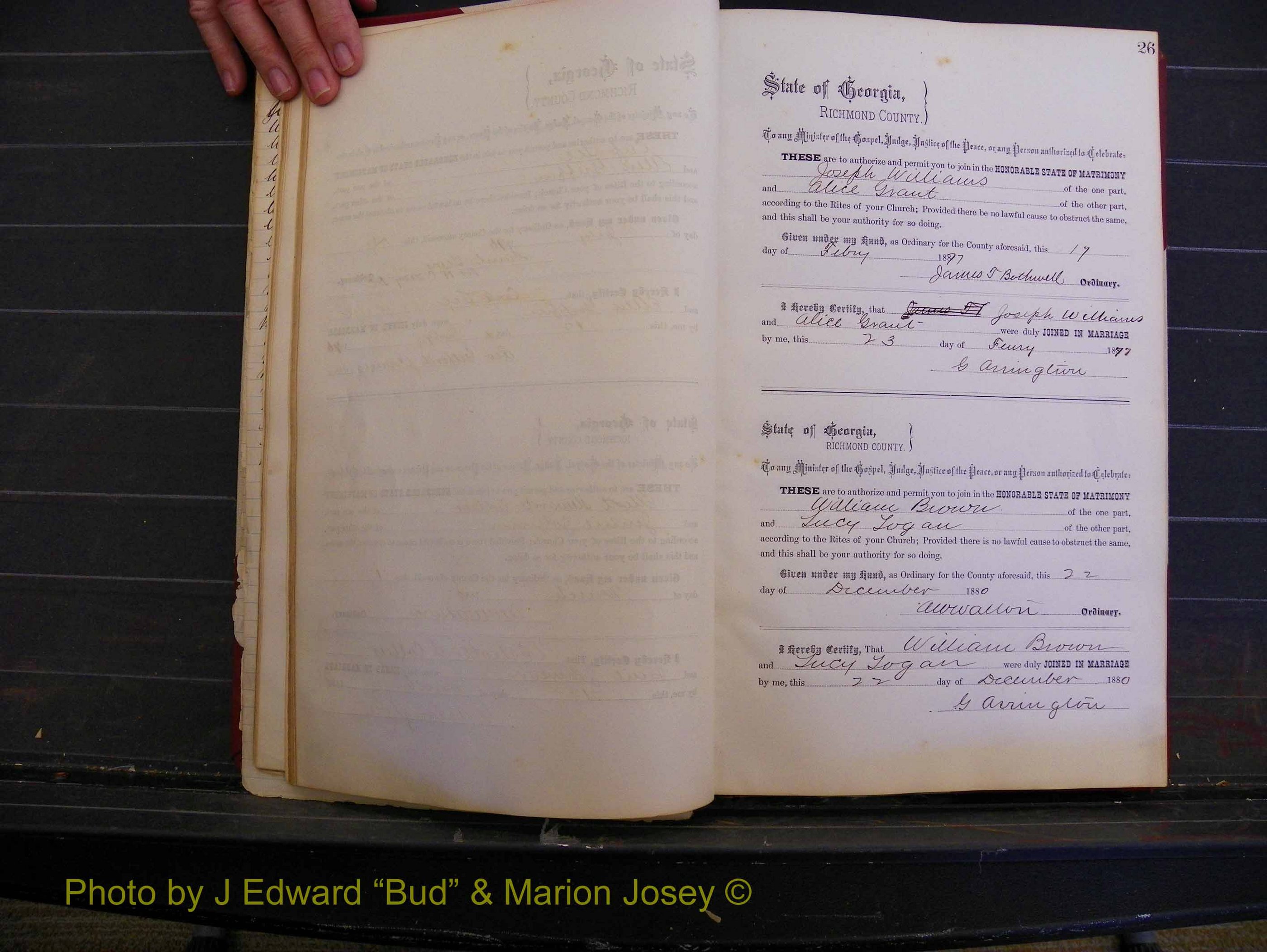 Richmond Marriages, Book K, 1876-1882 P 026.JPG