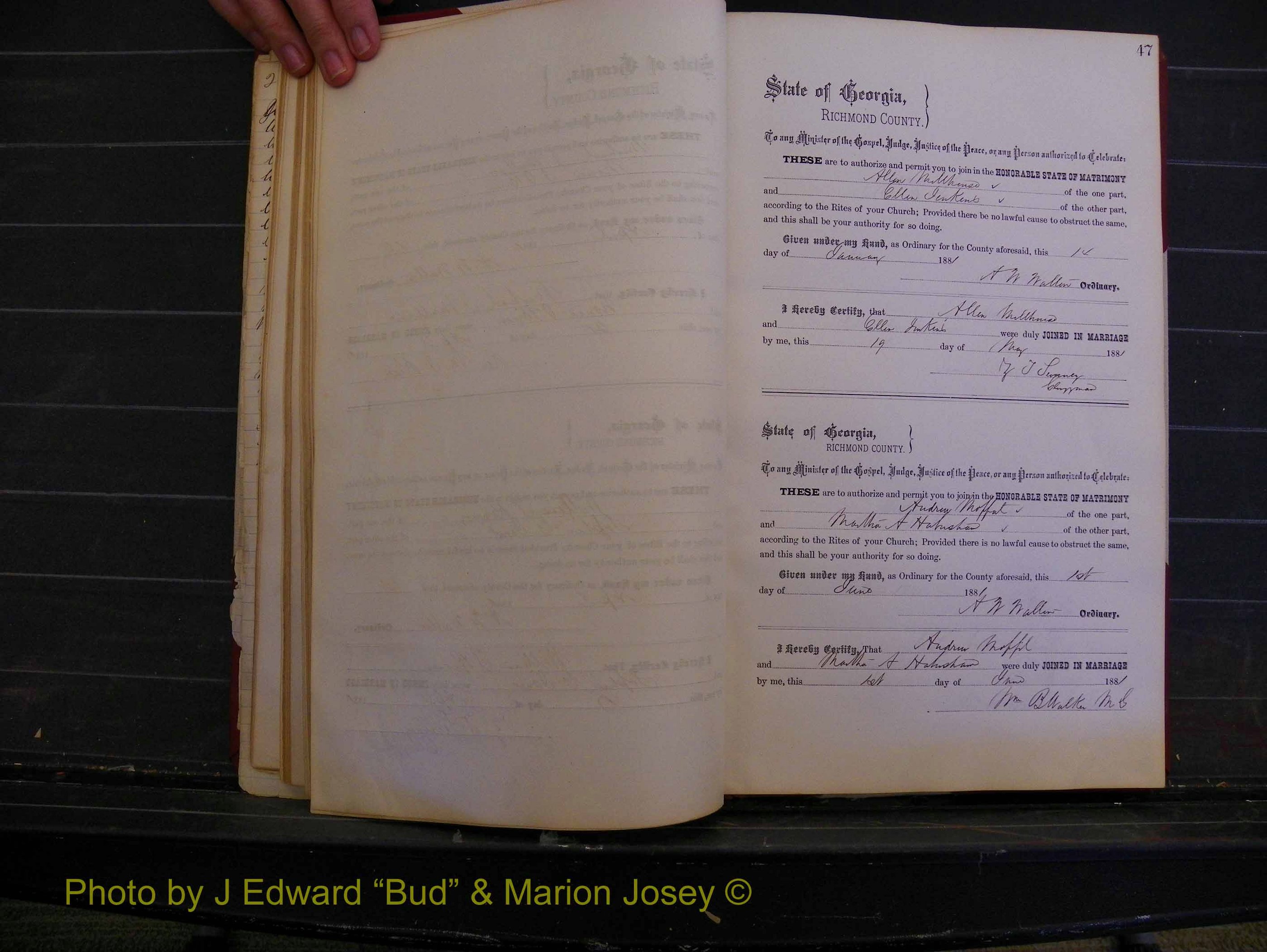 Richmond Marriages, Book K, 1876-1882 P 047.JPG