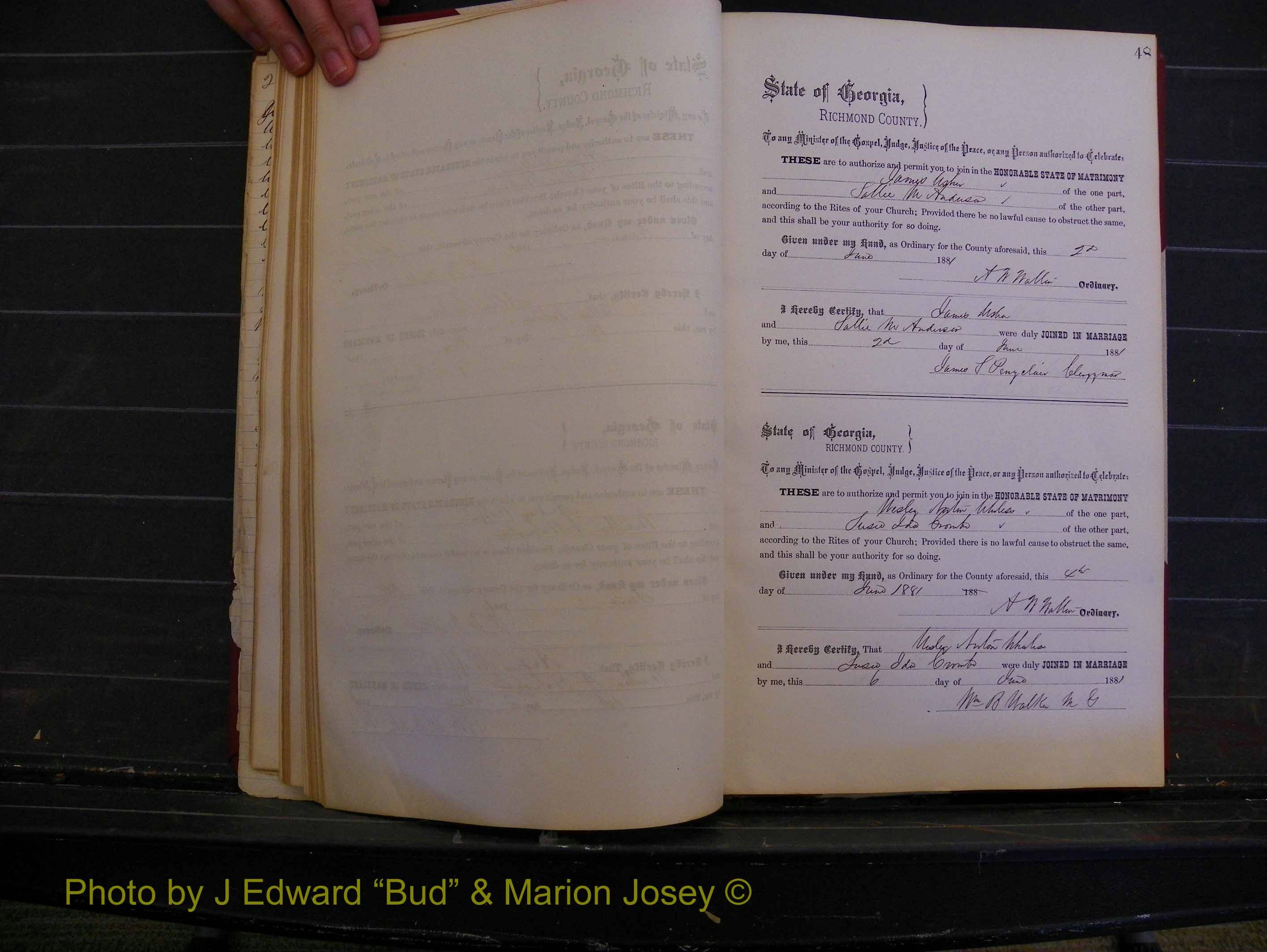 Richmond Marriages, Book K, 1876-1882 P 048.JPG