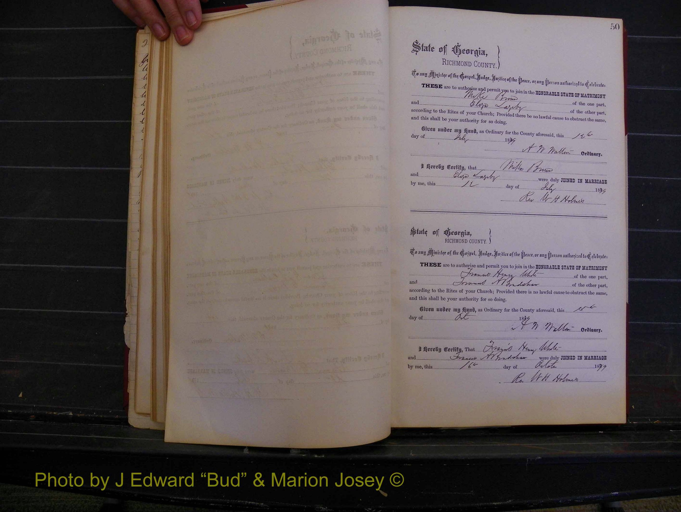 Richmond Marriages, Book K, 1876-1882 P 050.JPG