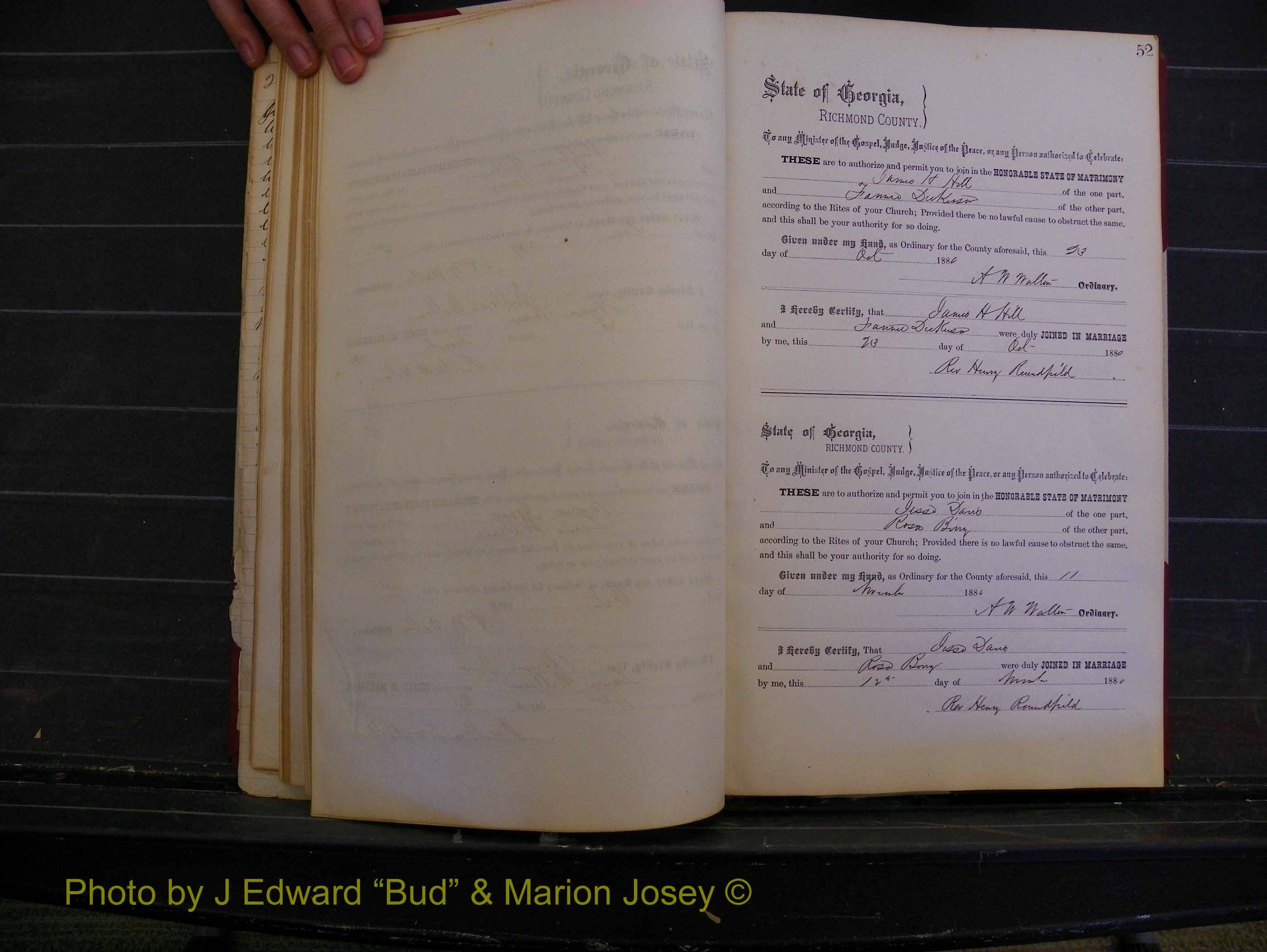 Richmond Marriages, Book K, 1876-1882 P 052.JPG