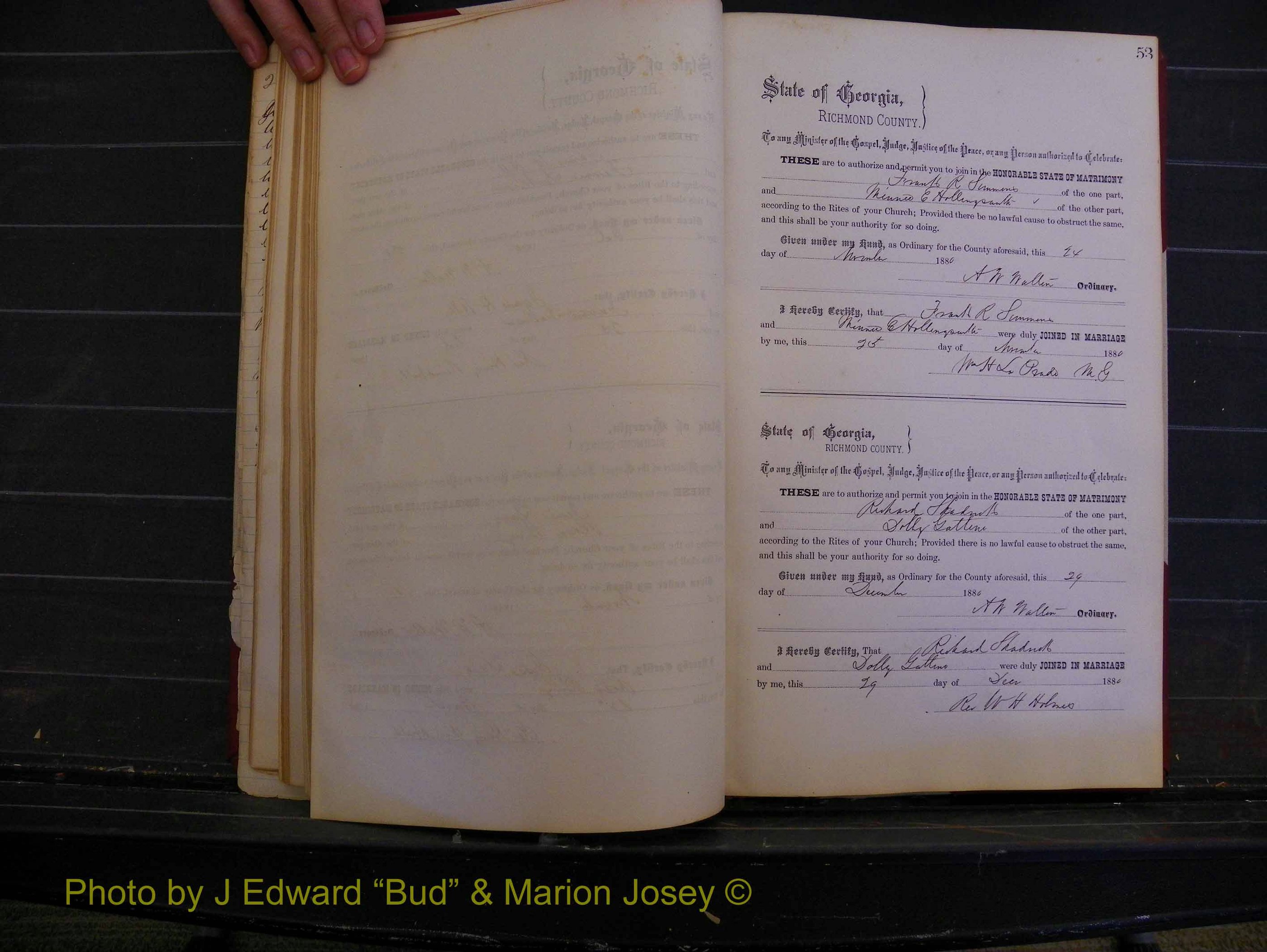 Richmond Marriages, Book K, 1876-1882 P 053.JPG