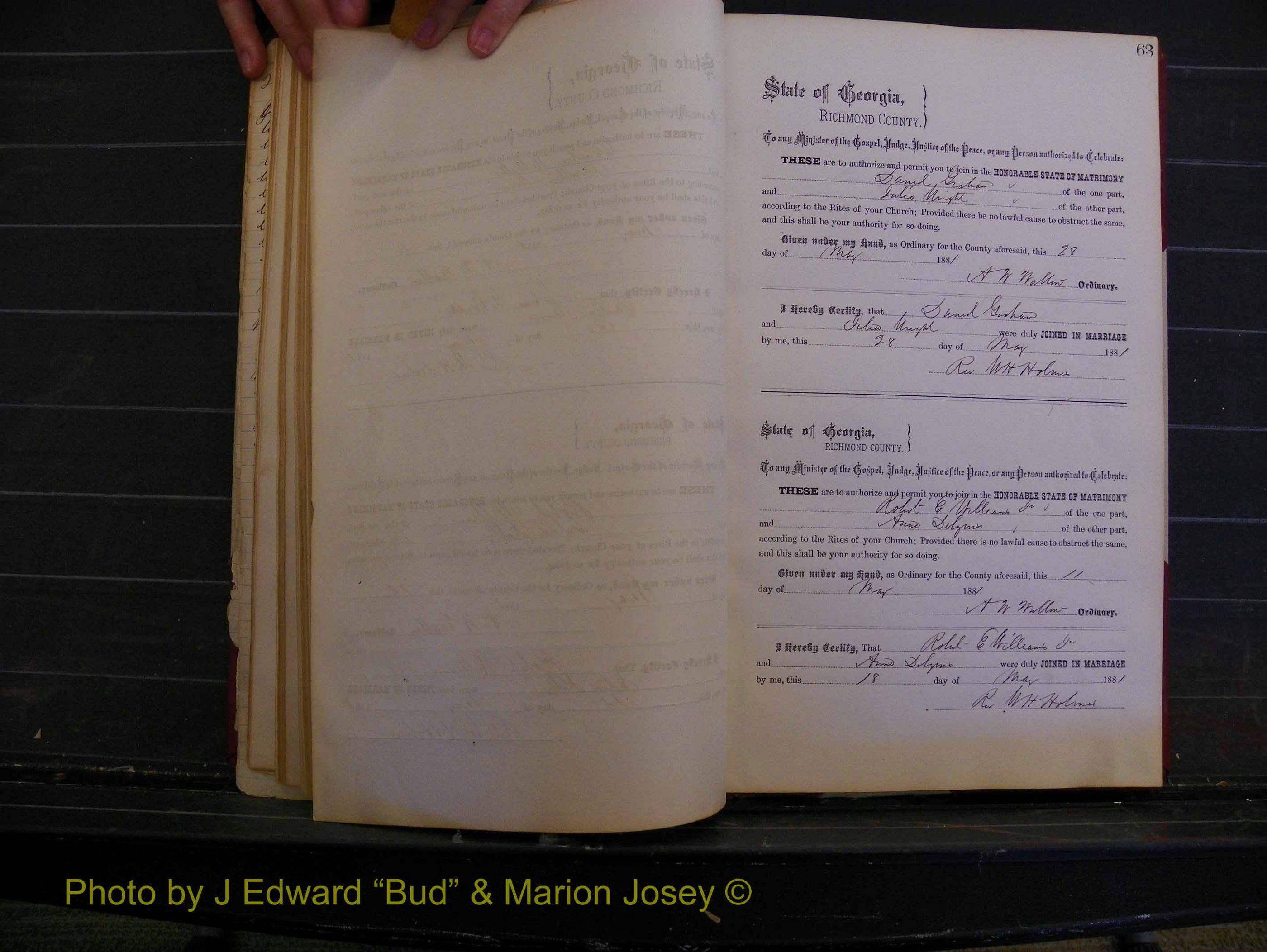 Richmond Marriages, Book K, 1876-1882 P 063.JPG