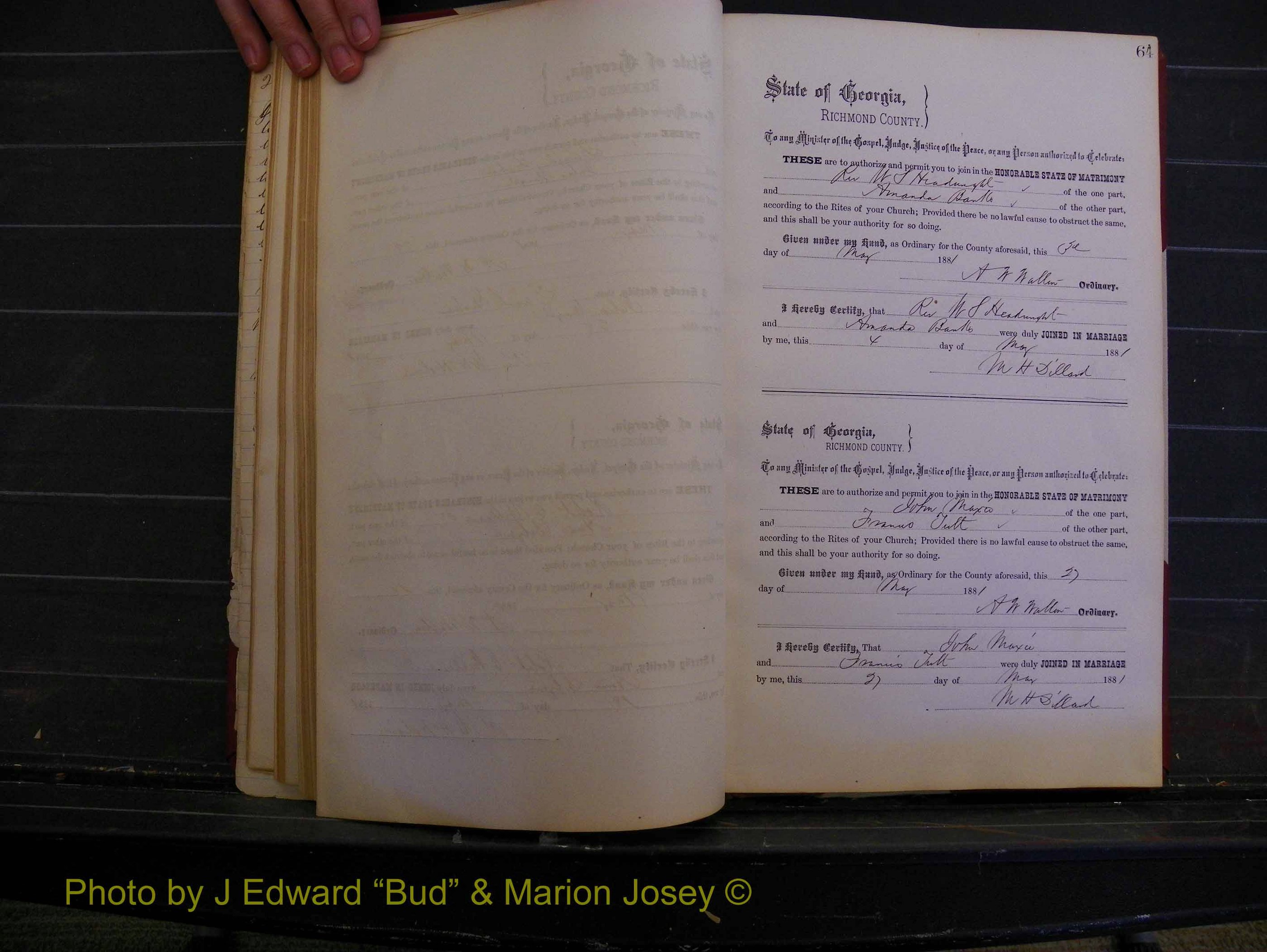 Richmond Marriages, Book K, 1876-1882 P 064.JPG