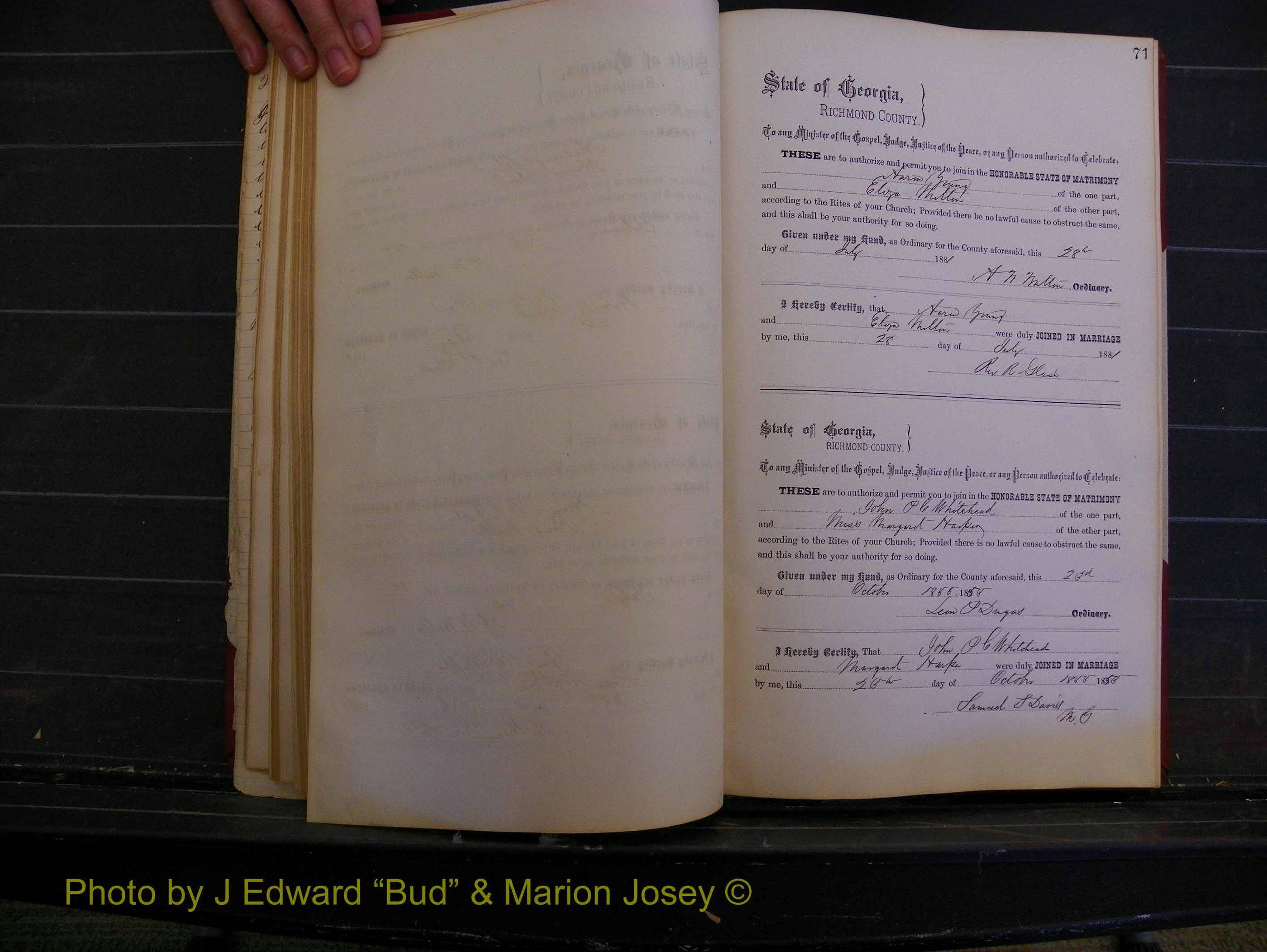 Richmond Marriages, Book K, 1876-1882 P 071.JPG