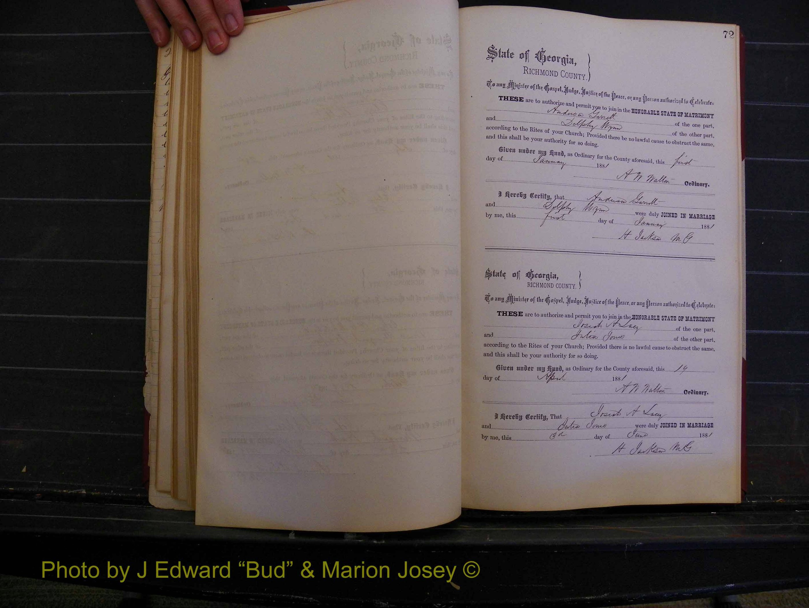 Richmond Marriages, Book K, 1876-1882 P 072.JPG