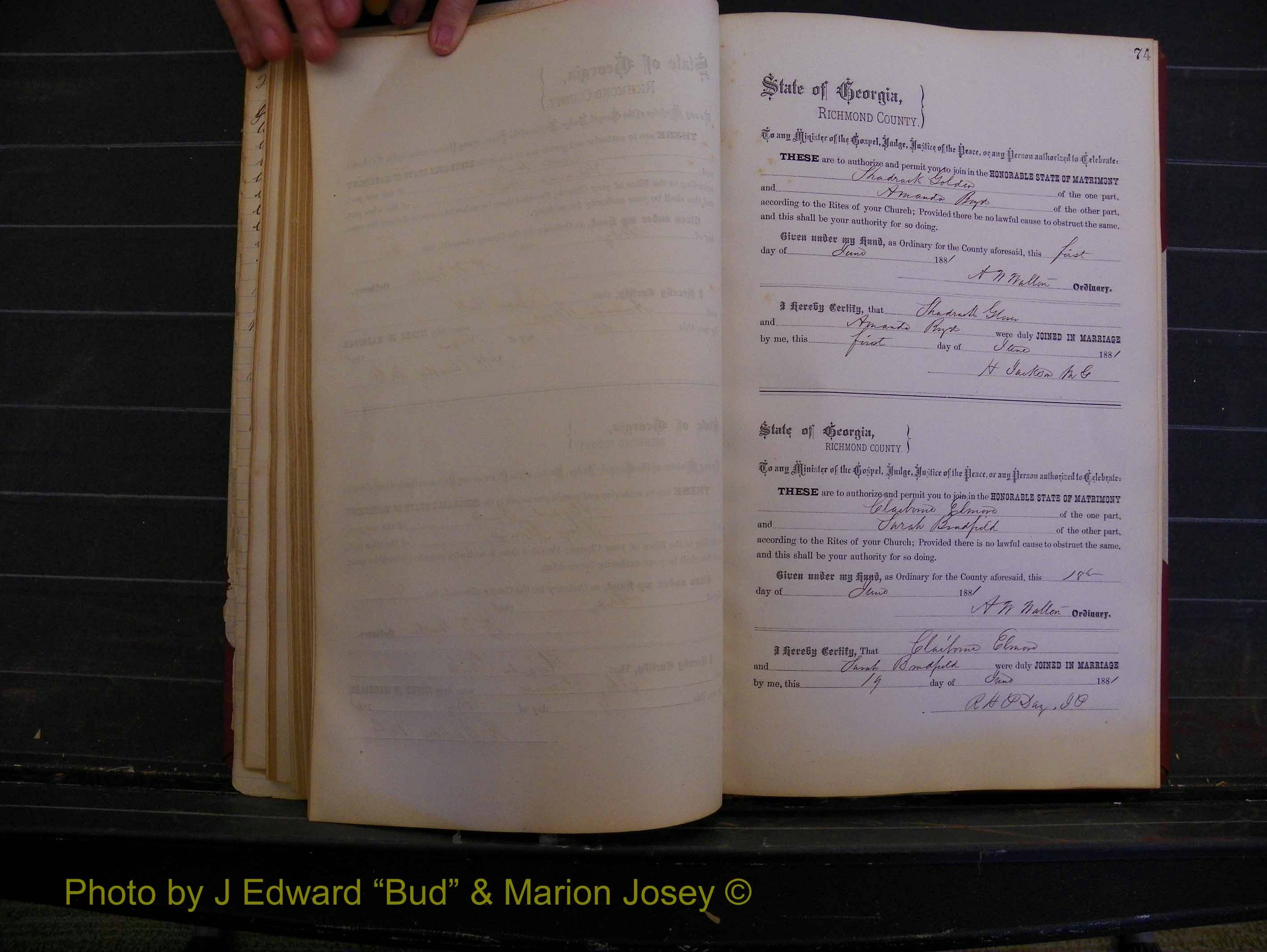 Richmond Marriages, Book K, 1876-1882 P 074.JPG