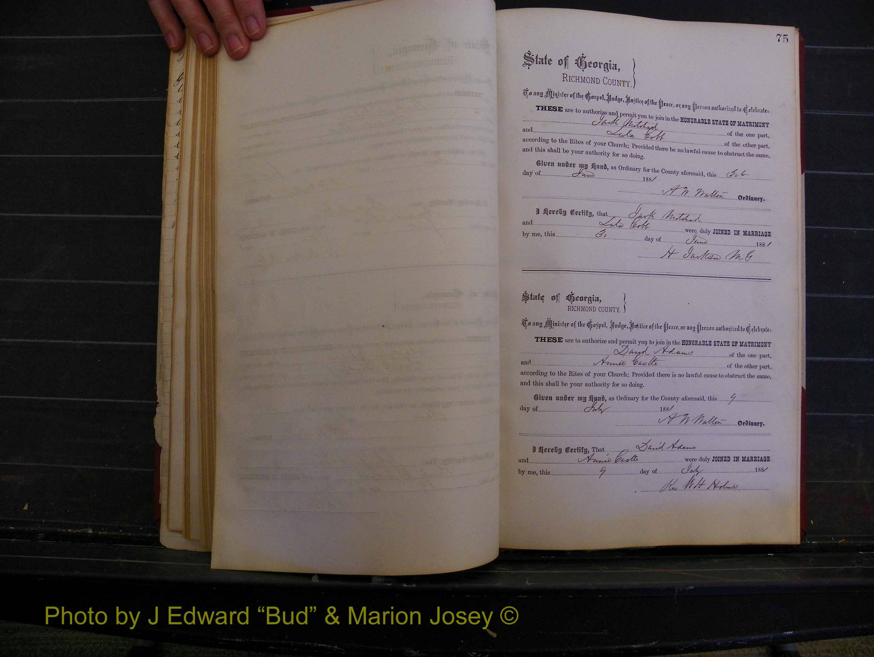 Richmond Marriages, Book K, 1876-1882 P 075.JPG