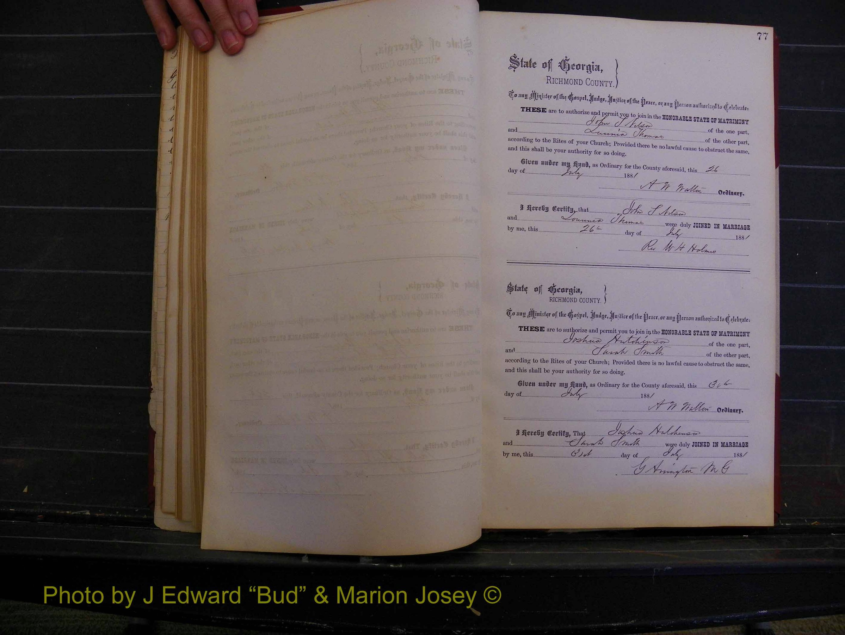 Richmond Marriages, Book K, 1876-1882 P 077.JPG