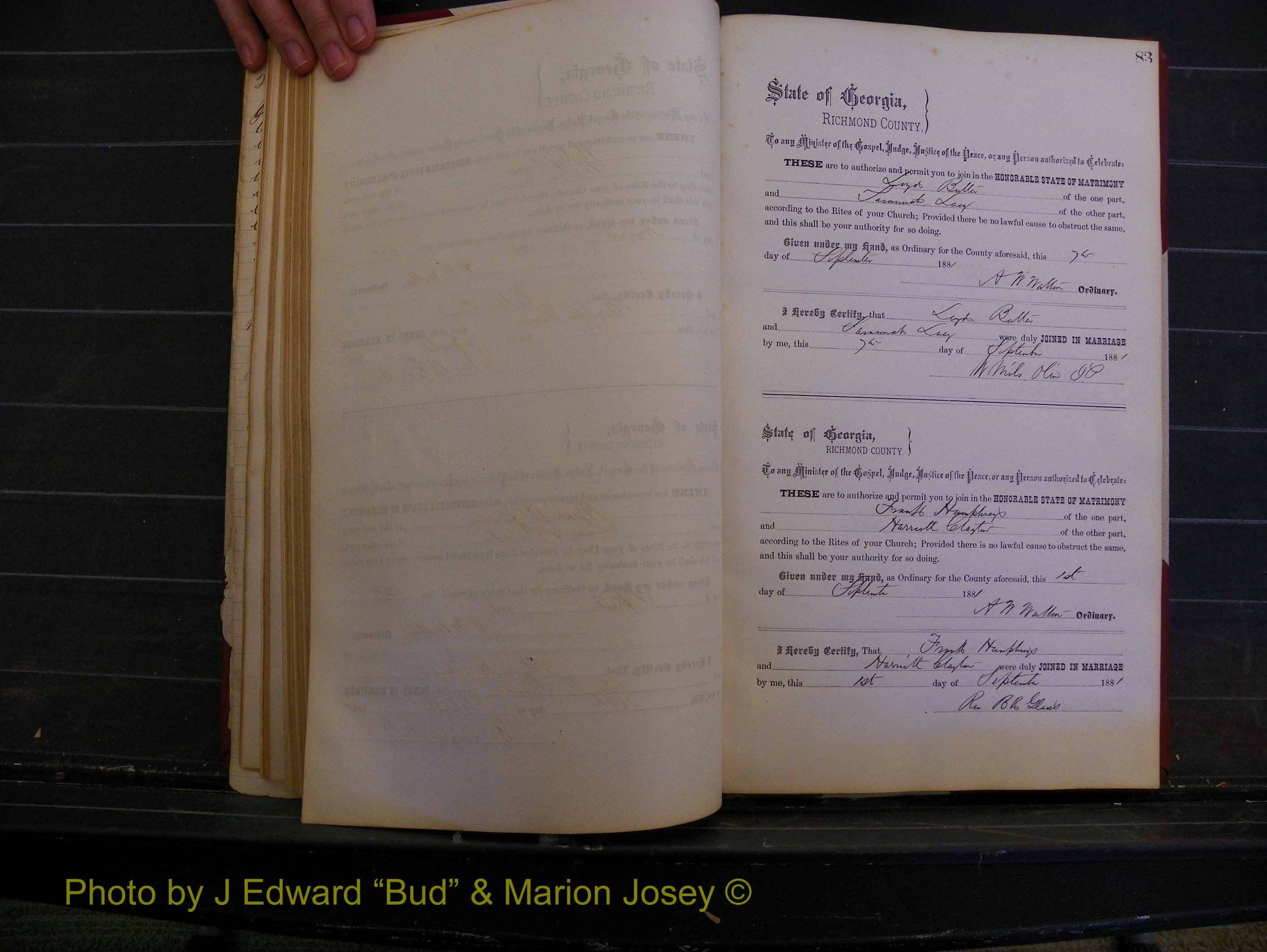 Richmond Marriages, Book K, 1876-1882 P 084.JPG