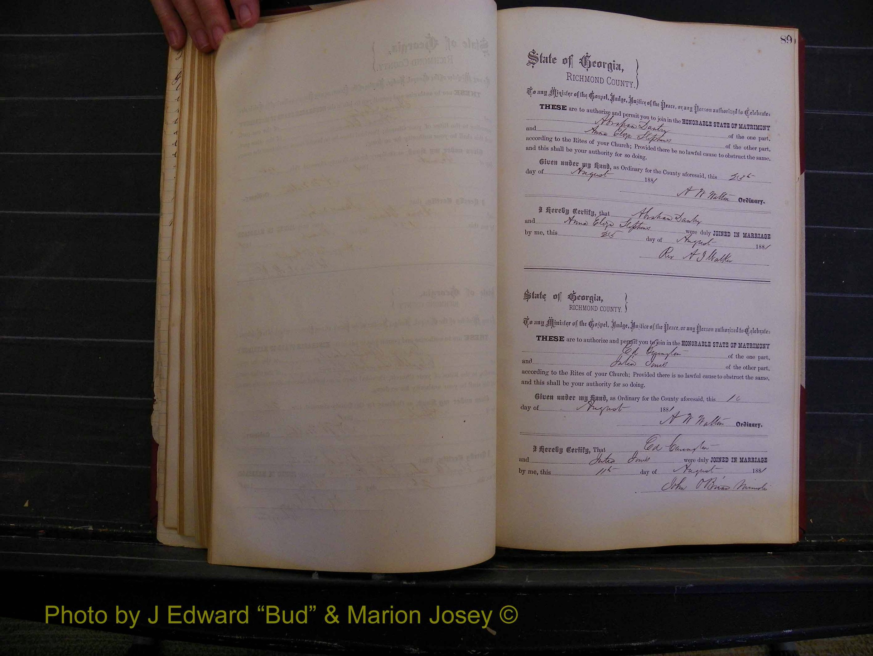 Richmond Marriages, Book K, 1876-1882 P 089.JPG