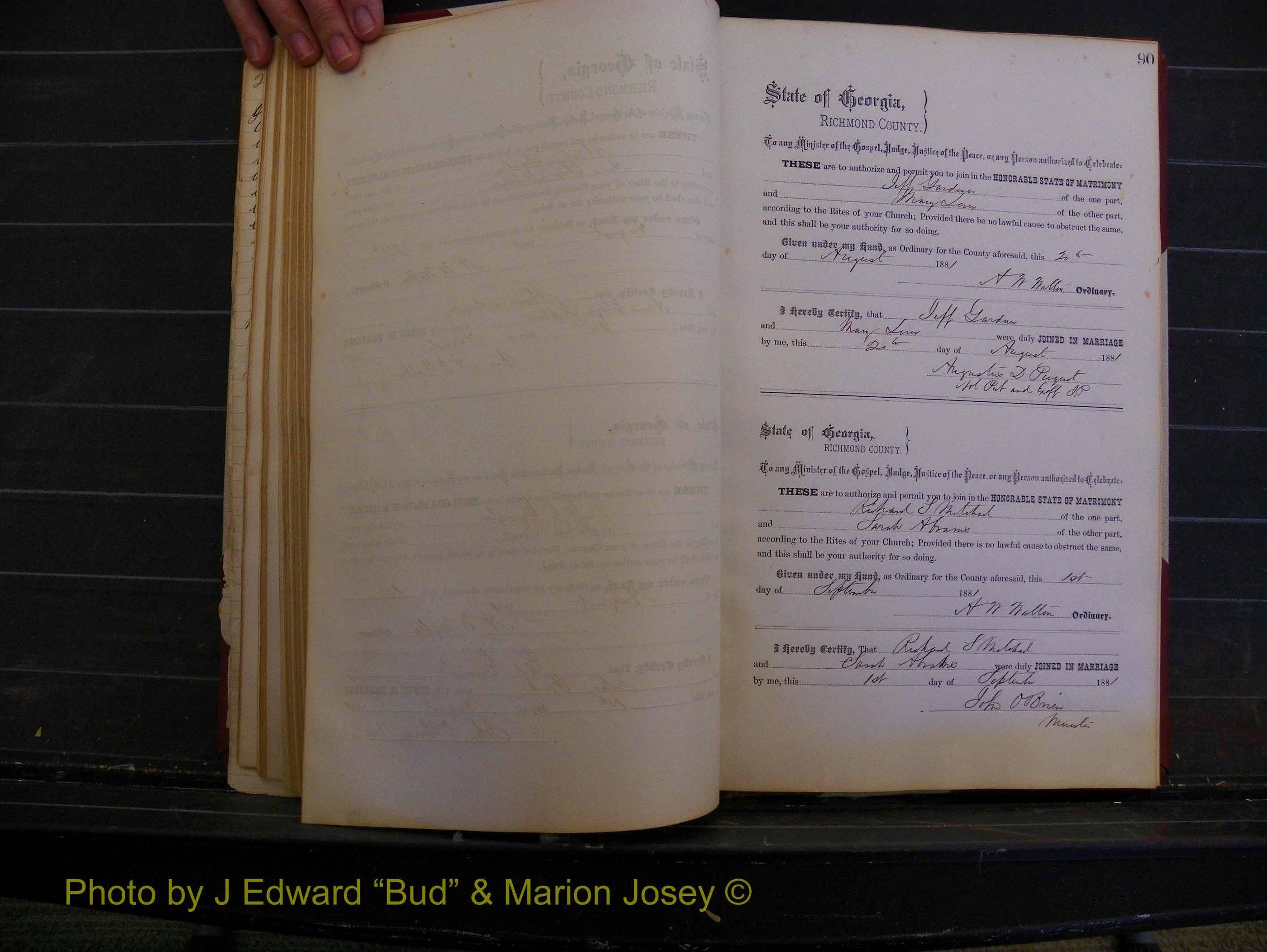 Richmond Marriages, Book K, 1876-1882 P 090.JPG