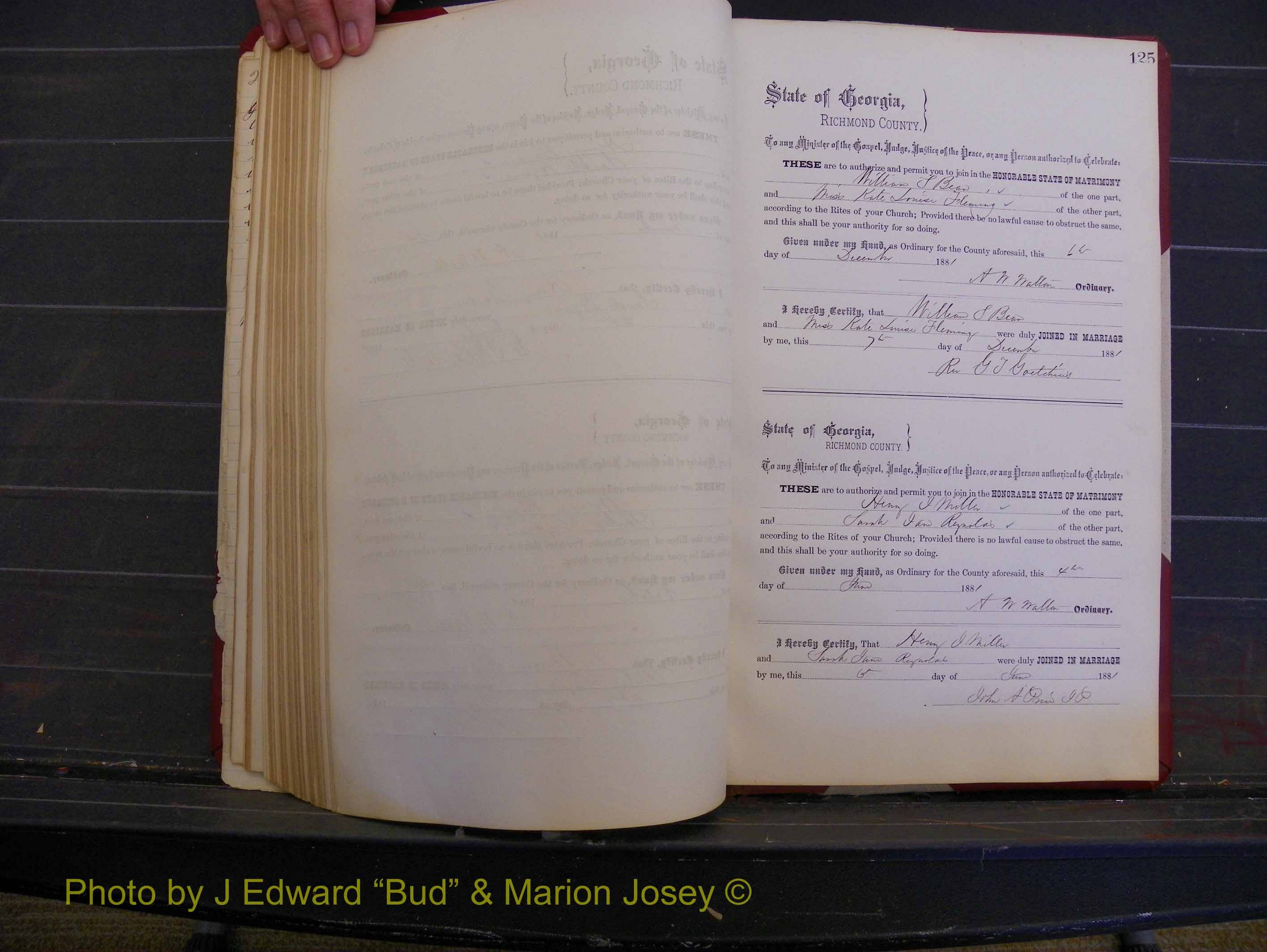 Richmond Marriages, Book K, 1876-1882 P 125.JPG
