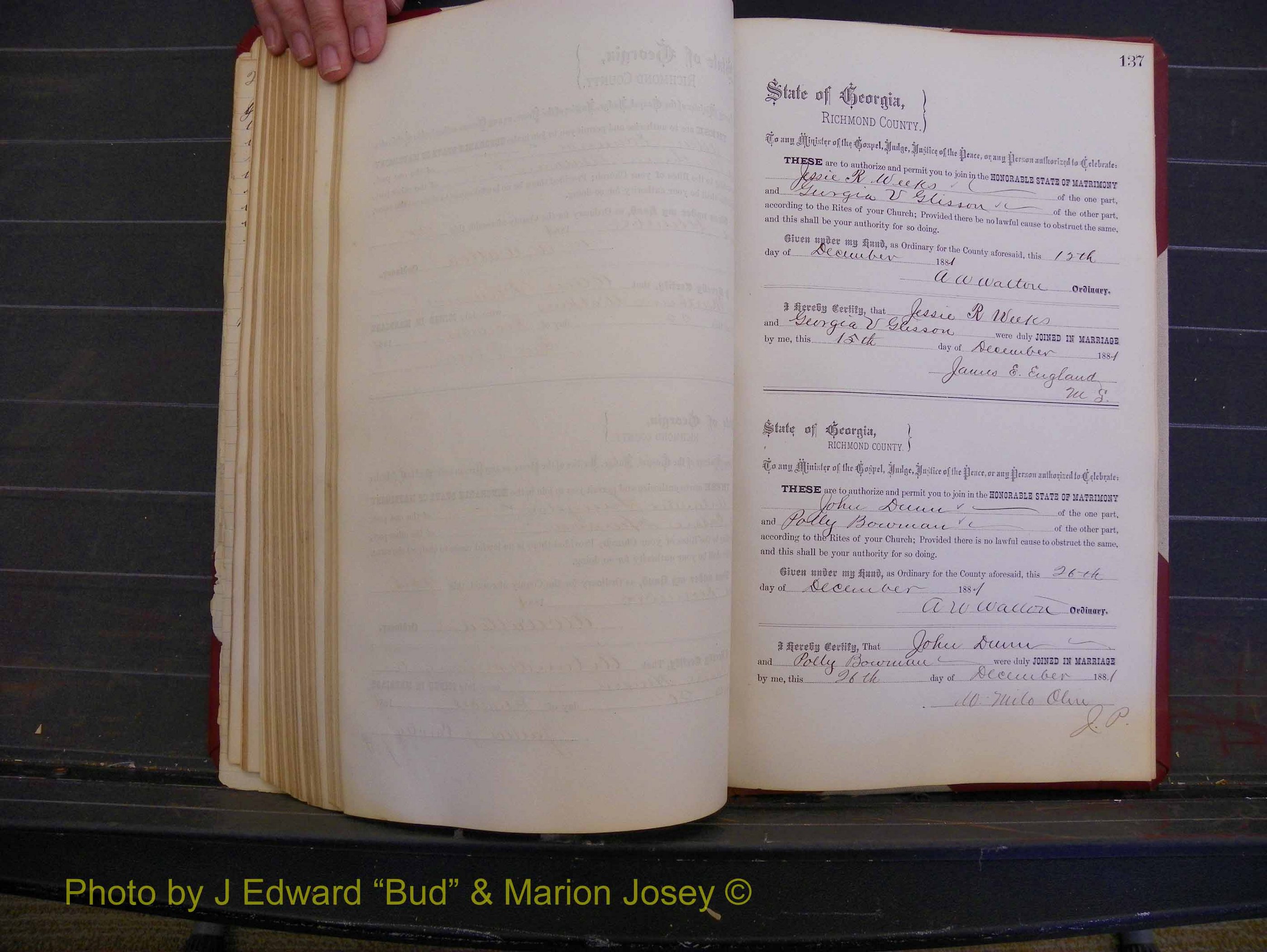 Richmond Marriages, Book K, 1876-1882 P 137.JPG