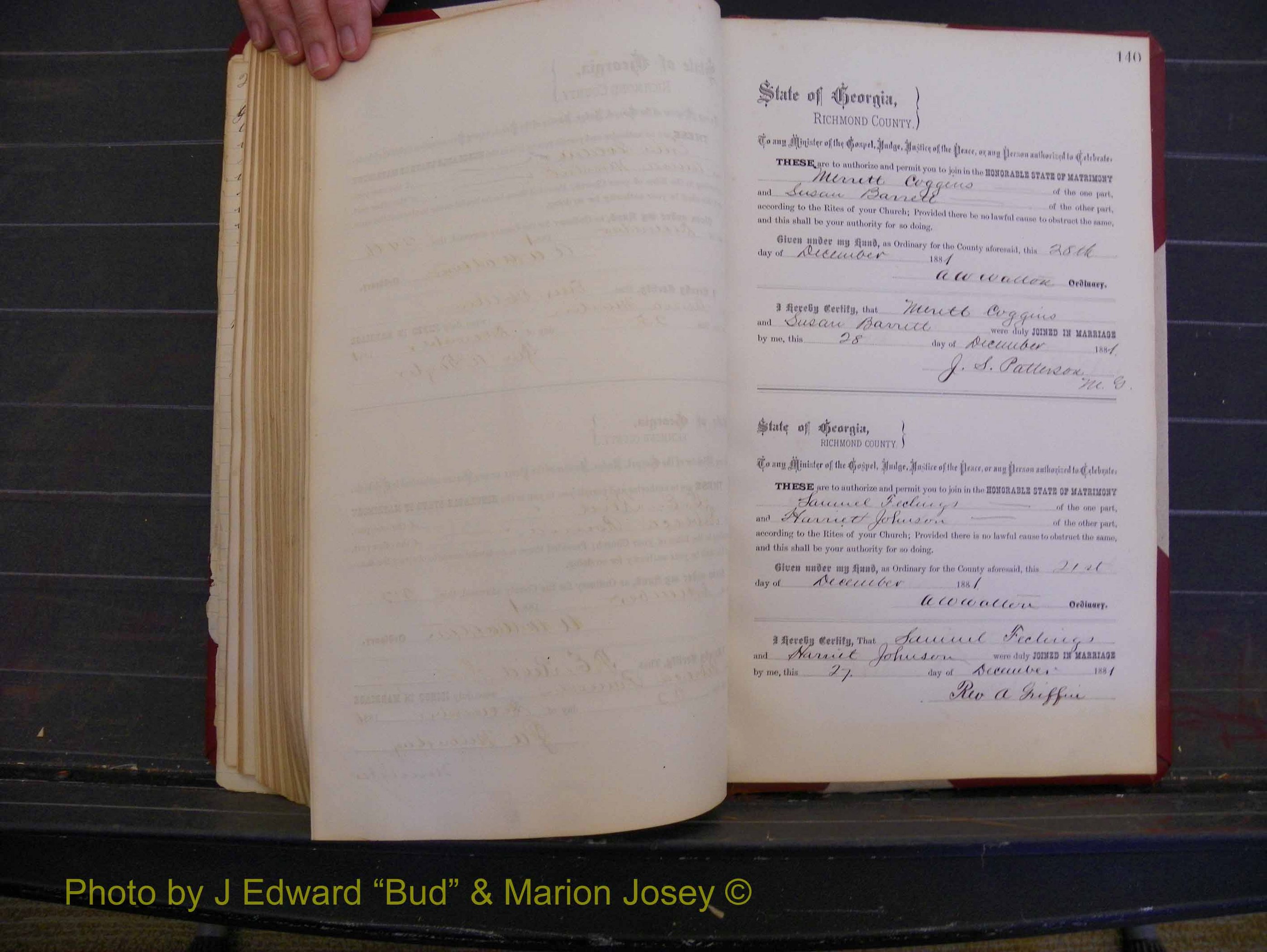 Richmond Marriages, Book K, 1876-1882 P 140.JPG