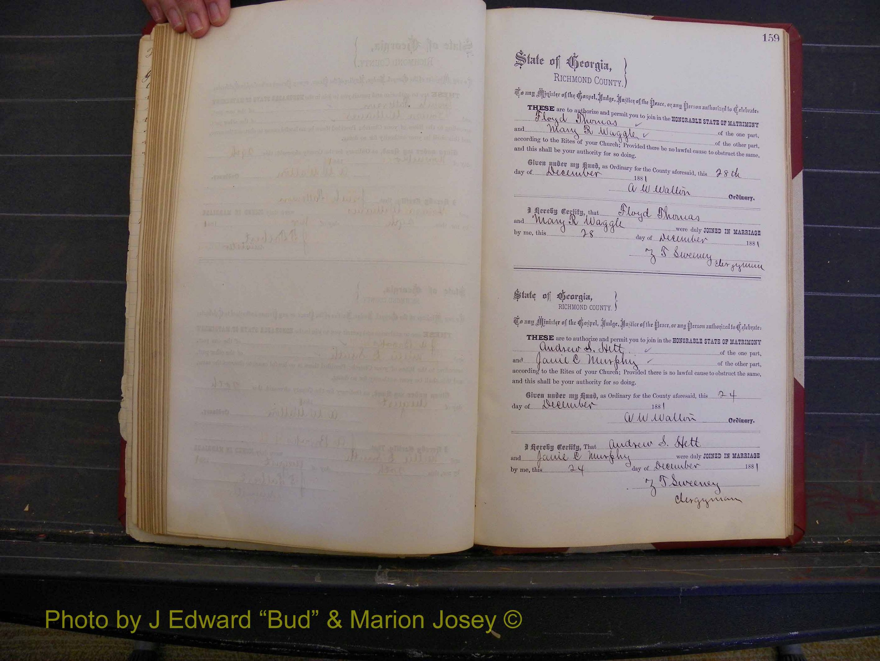 Richmond Marriages, Book K, 1876-1882 P 159.JPG