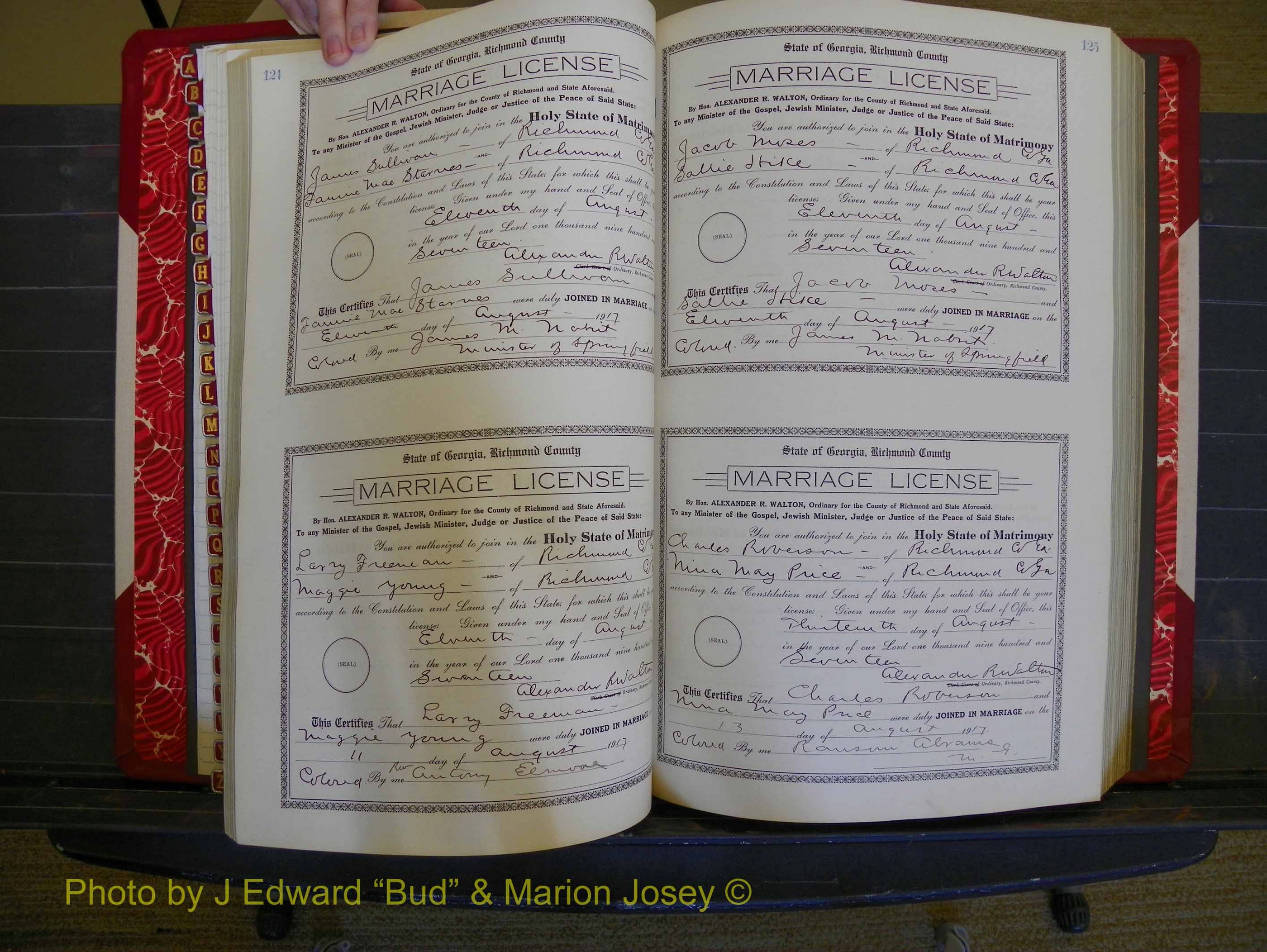 Richmond Marriages, Book KK, 1917-1918 P 124-125.JPG