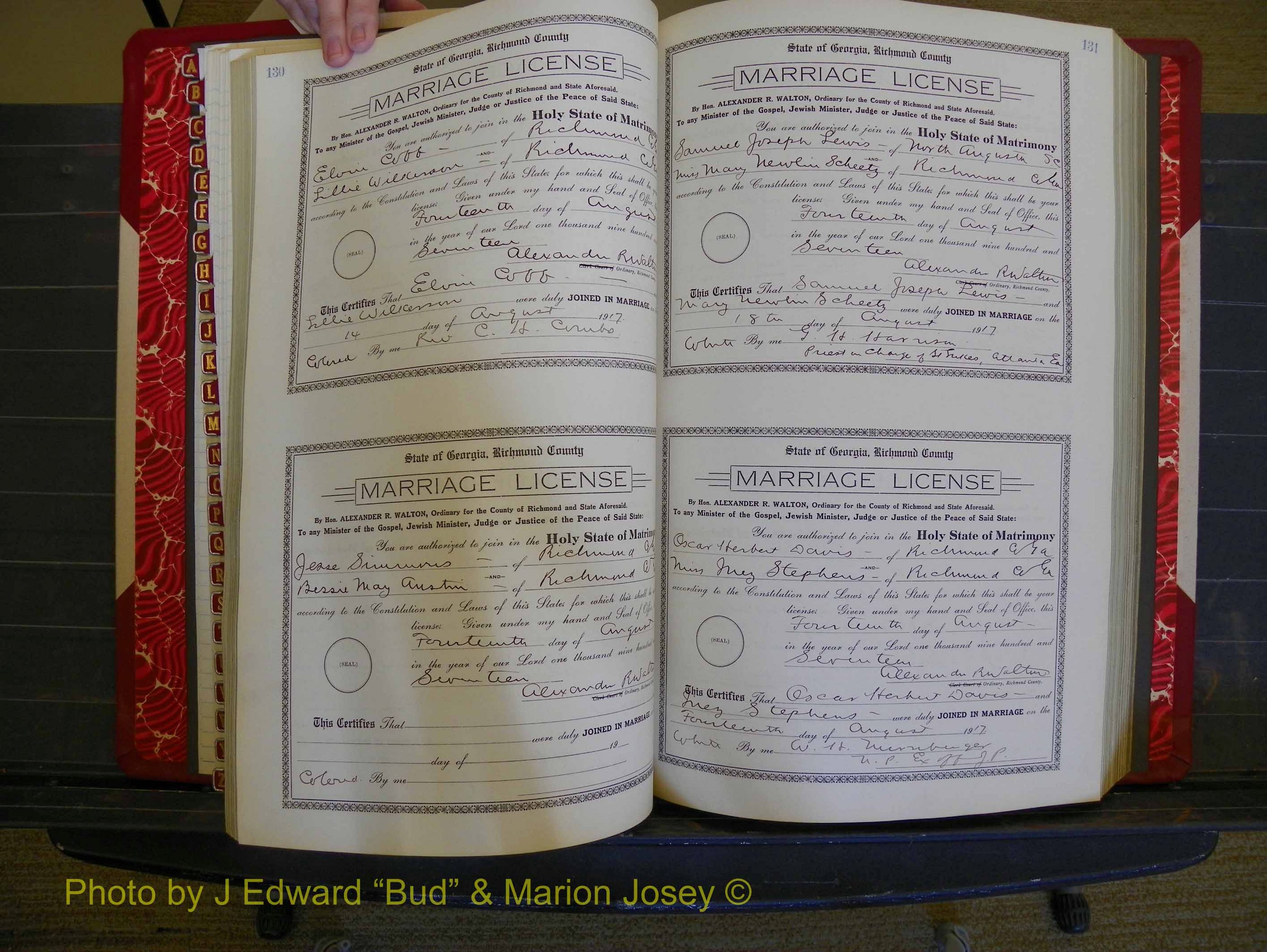 Richmond Marriages, Book KK, 1917-1918 P 130-131.JPG
